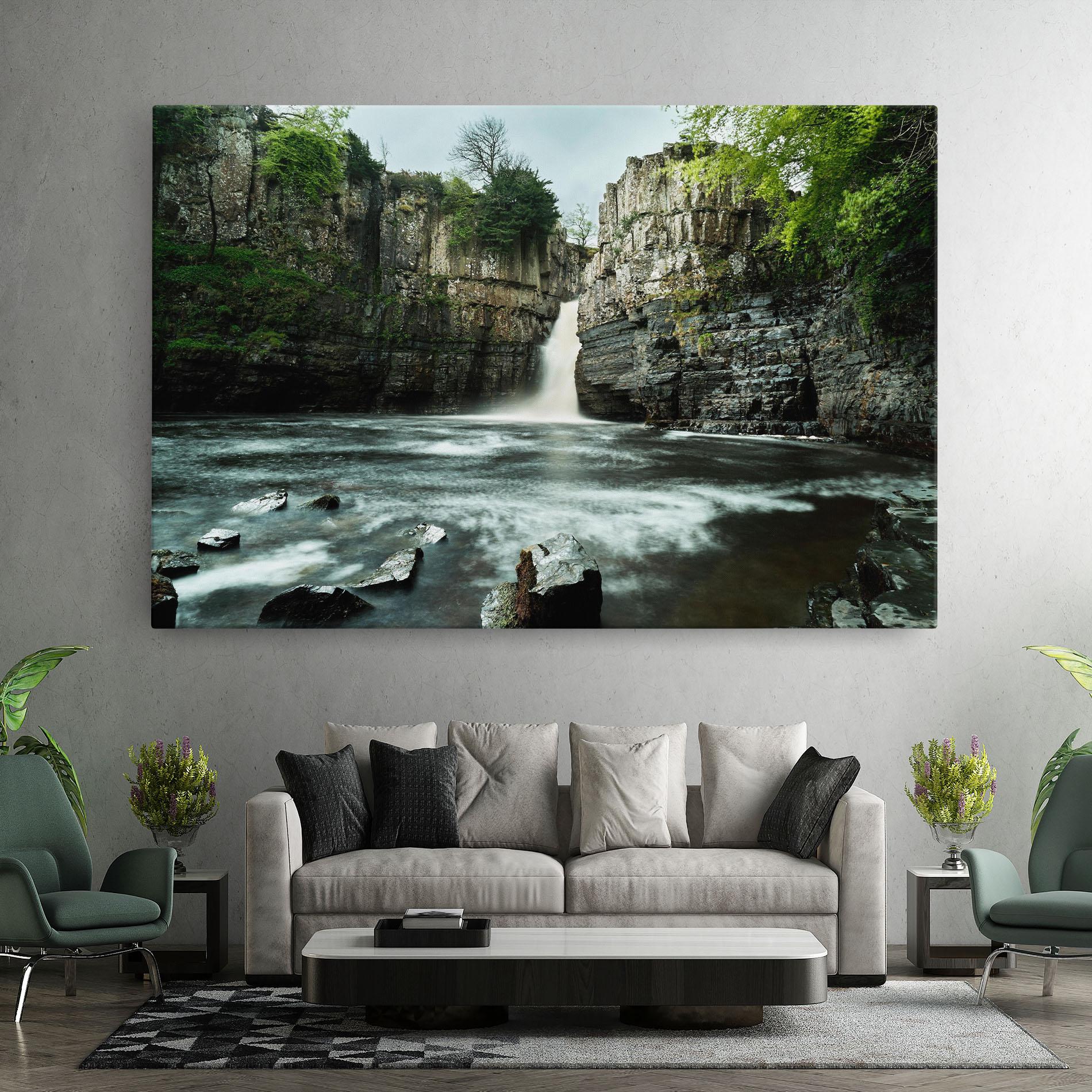 Tablou Canvas Beautiful Water Falling mockup 7