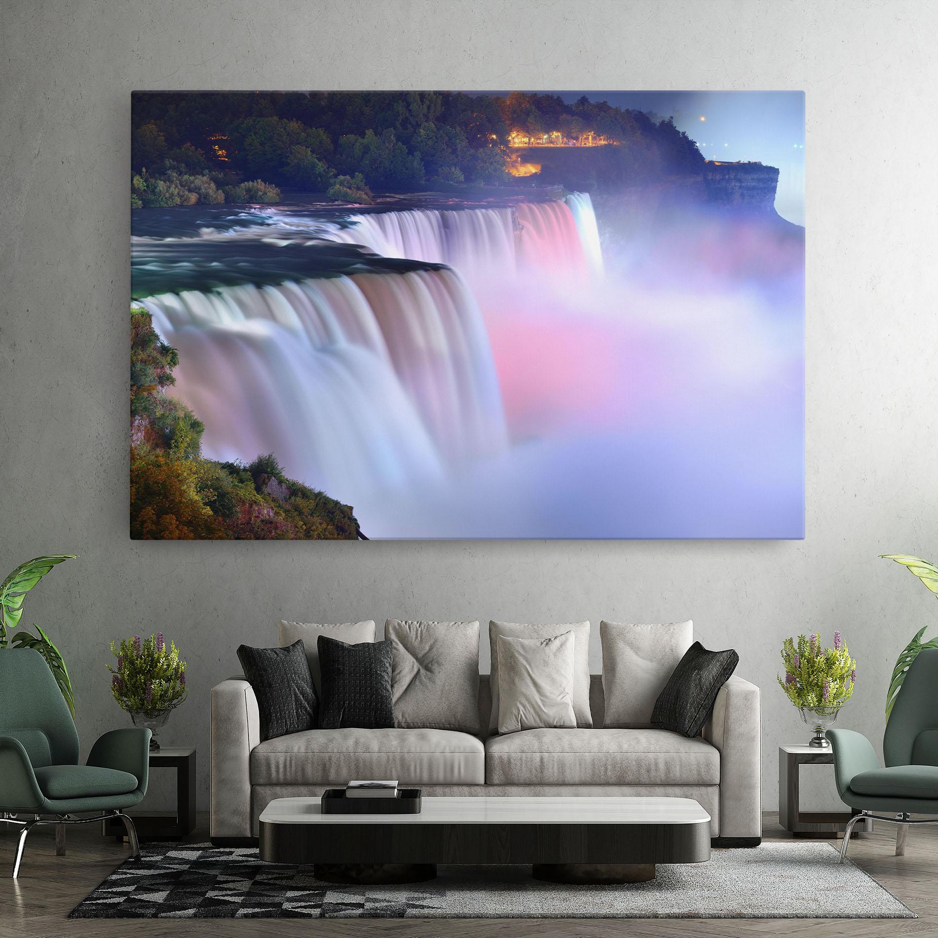 Tablou Canvas Dreamy Purple Waterfall mockup 7