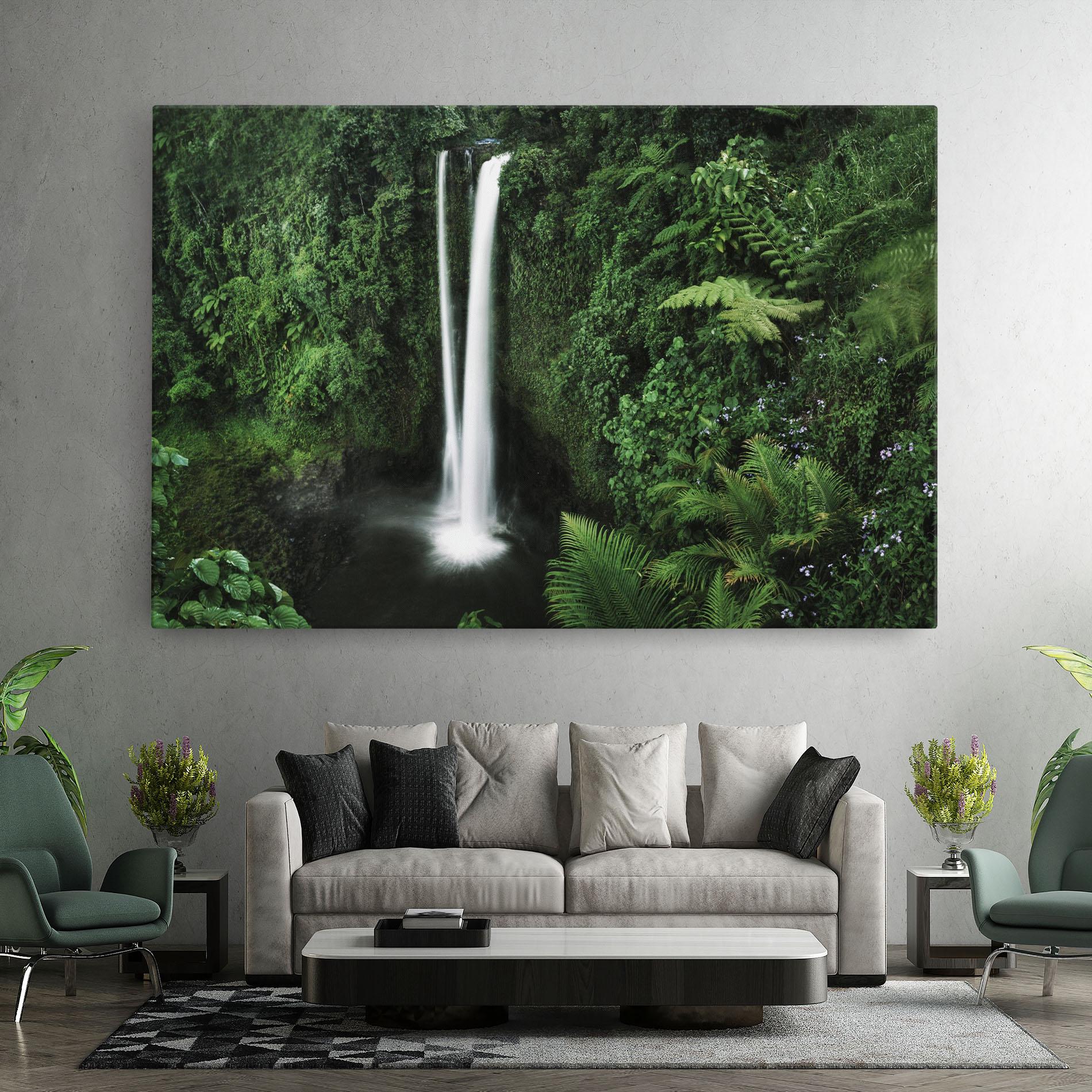 Tablou Canvas Green Nature Waterfall mockup 7