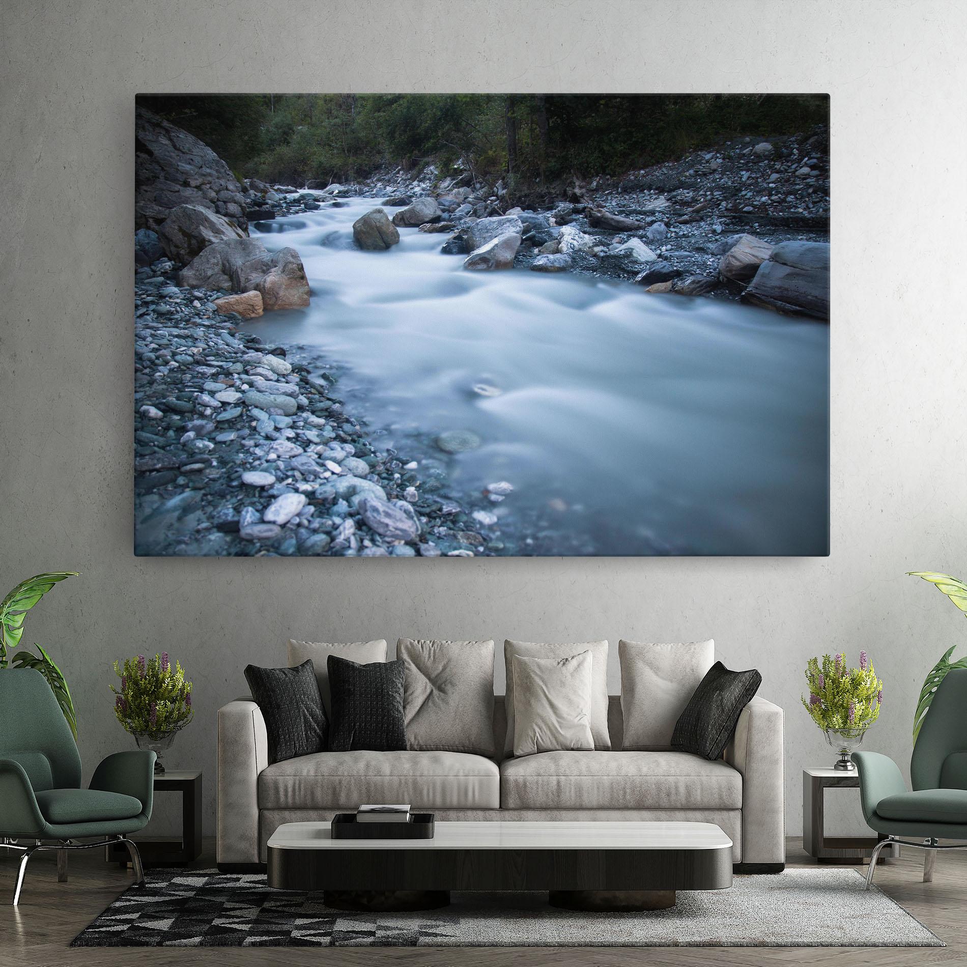 Tablou Canvas Grey Water Falling mockup 7