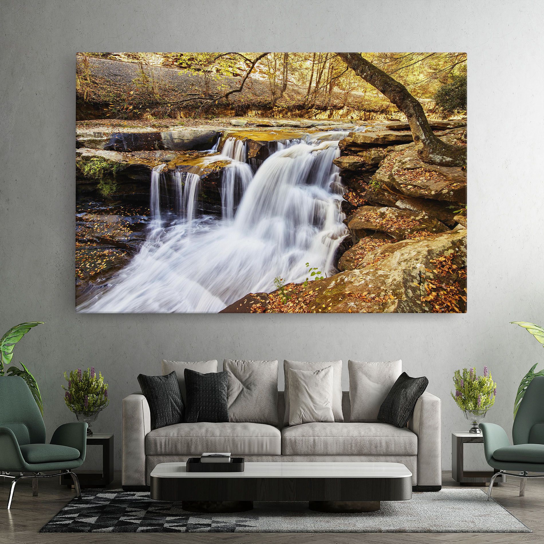 Pretty Autumn Waterfall mockup 7