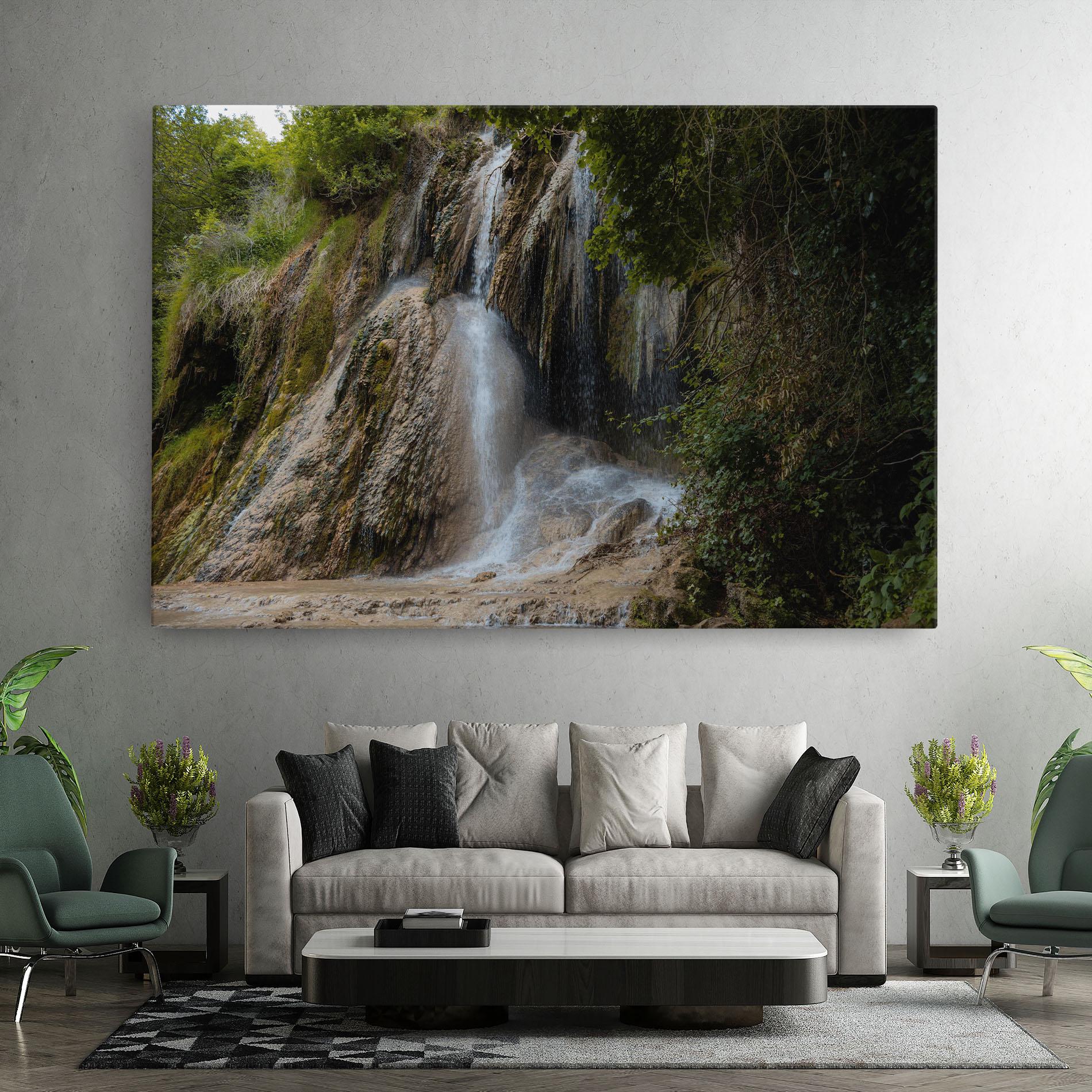 Tablou Canvas Pretty Waterfall Forest mockup 7