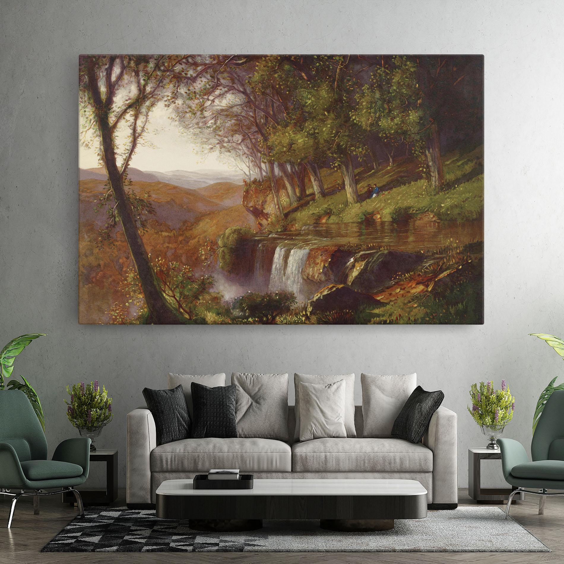 Tablou Canvas Waterfall Painting mockup 7