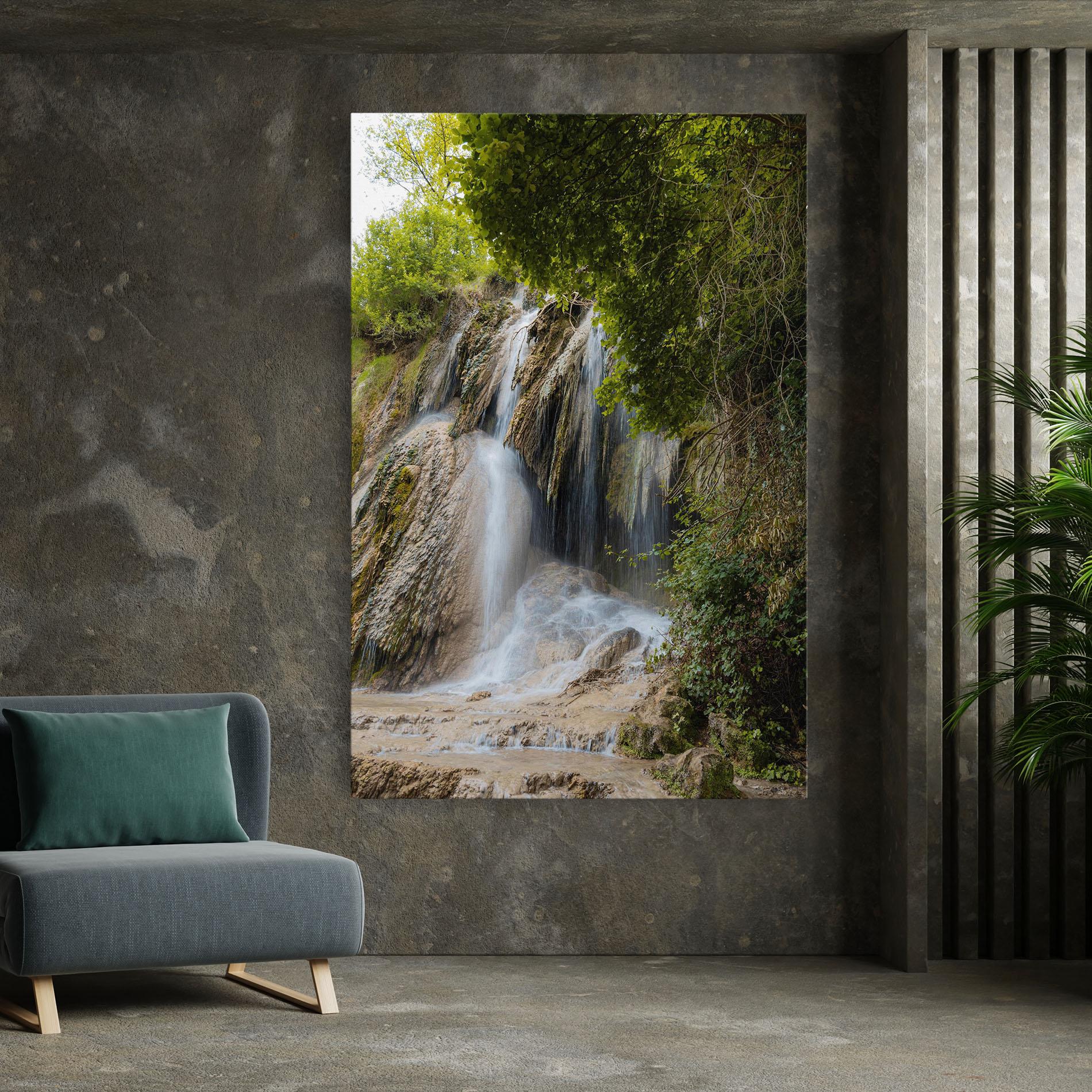 Tablou Canvas Forest Waterfall View mockup 7