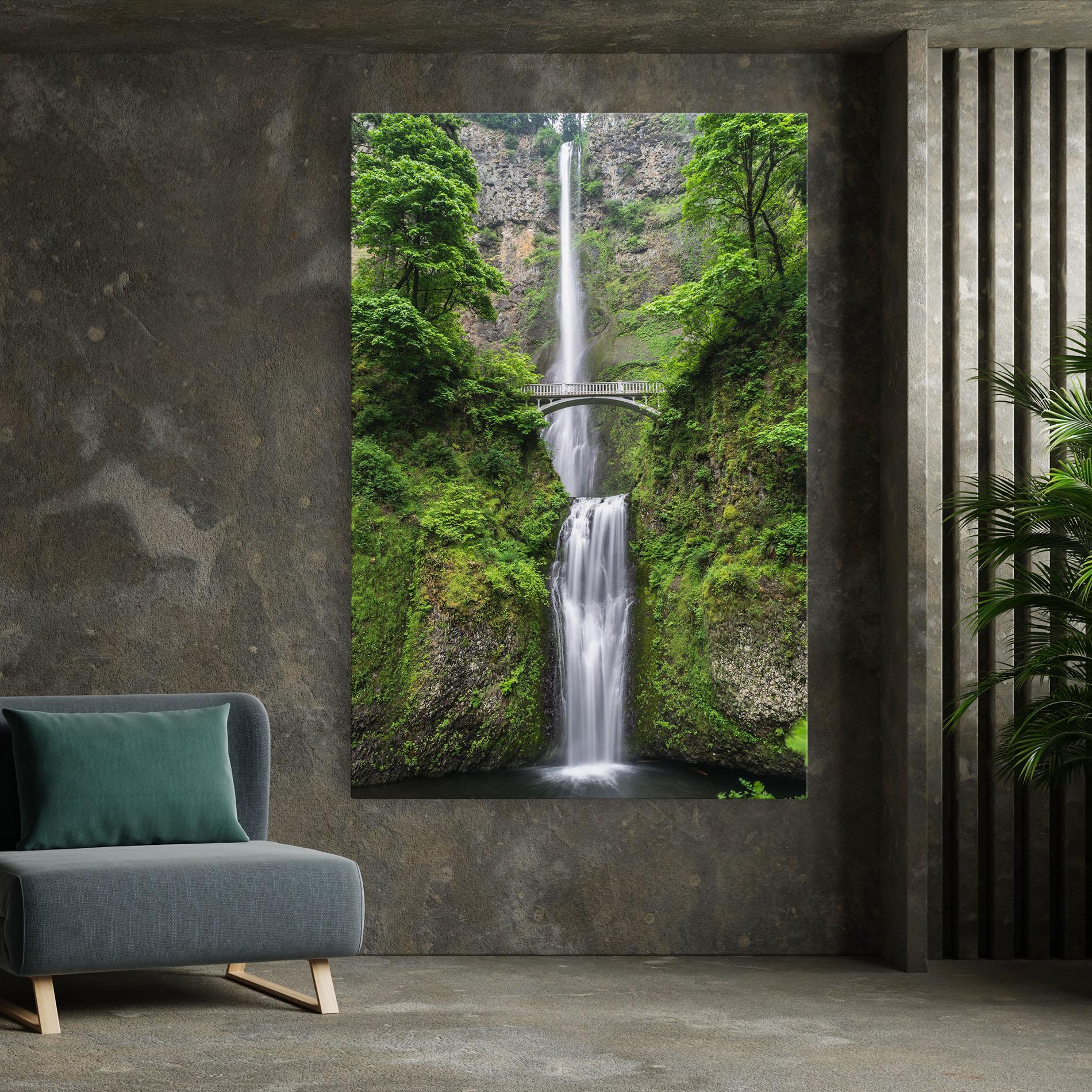 Tablou Canvas Green Leaves Bridge View mockup 7