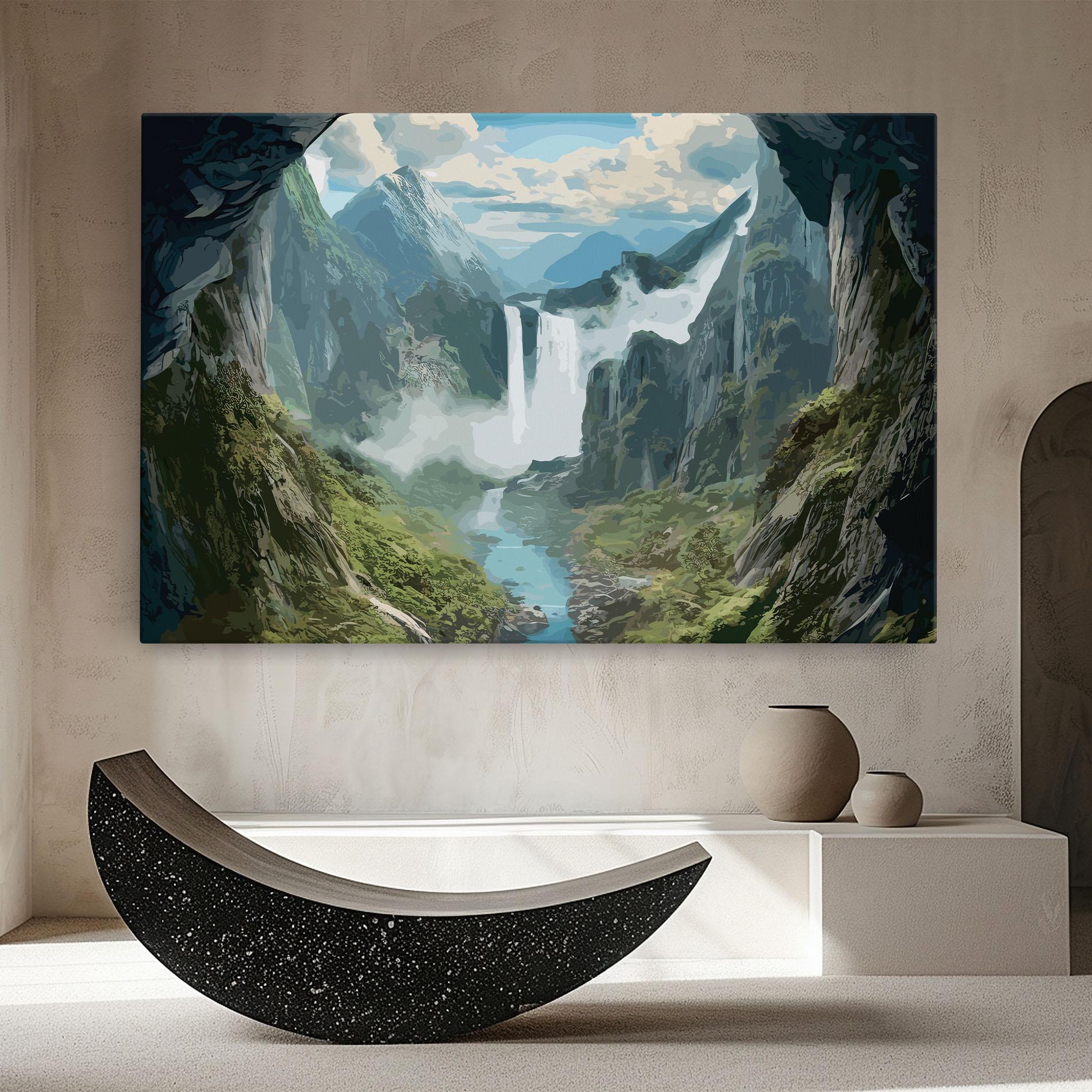 Tablou Canvas Amazing Waterfall mockup 8