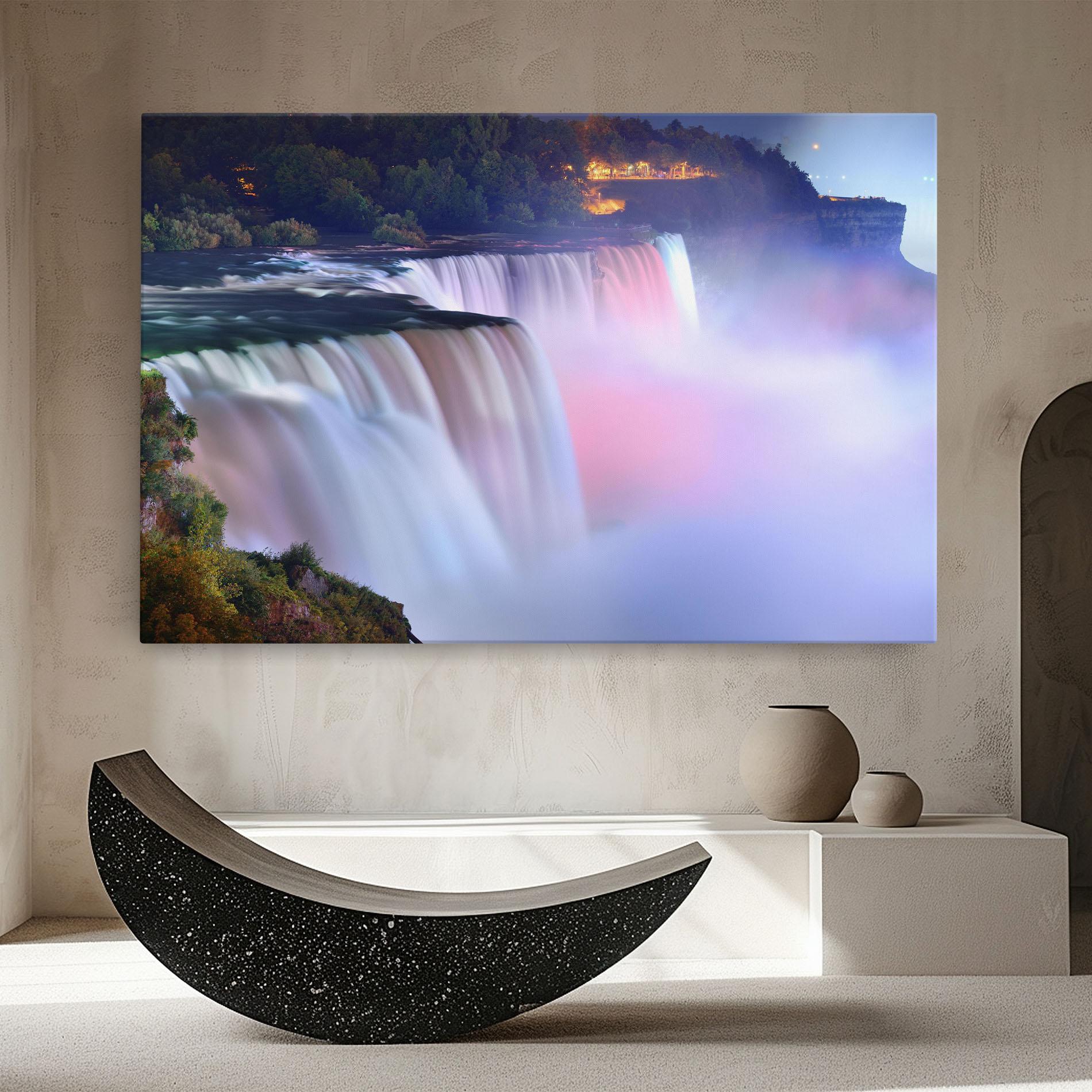 Tablou Canvas Dreamy Purple Waterfall mockup 8