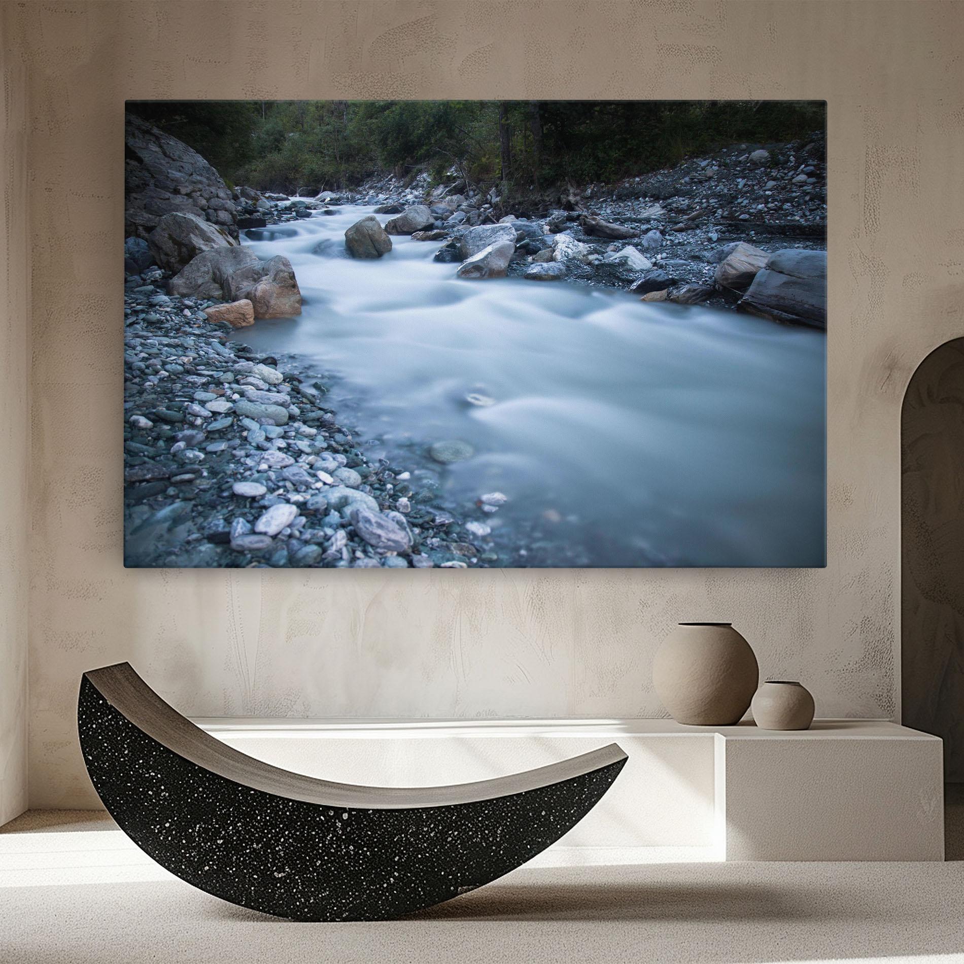 Tablou Canvas Grey Water Falling mockup 8