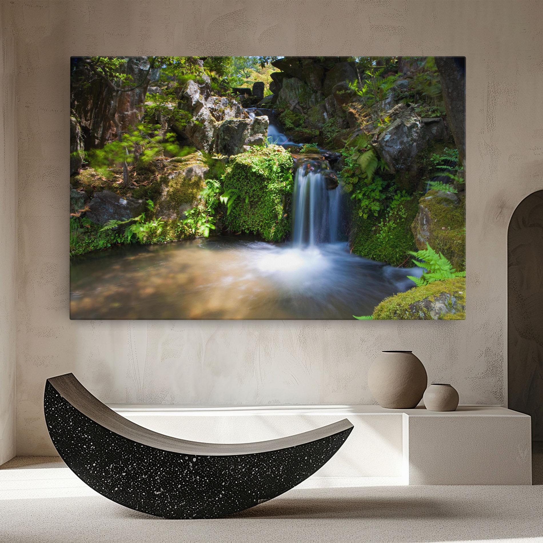 Tablou Canvas Jungle View Waterfall mockup 8