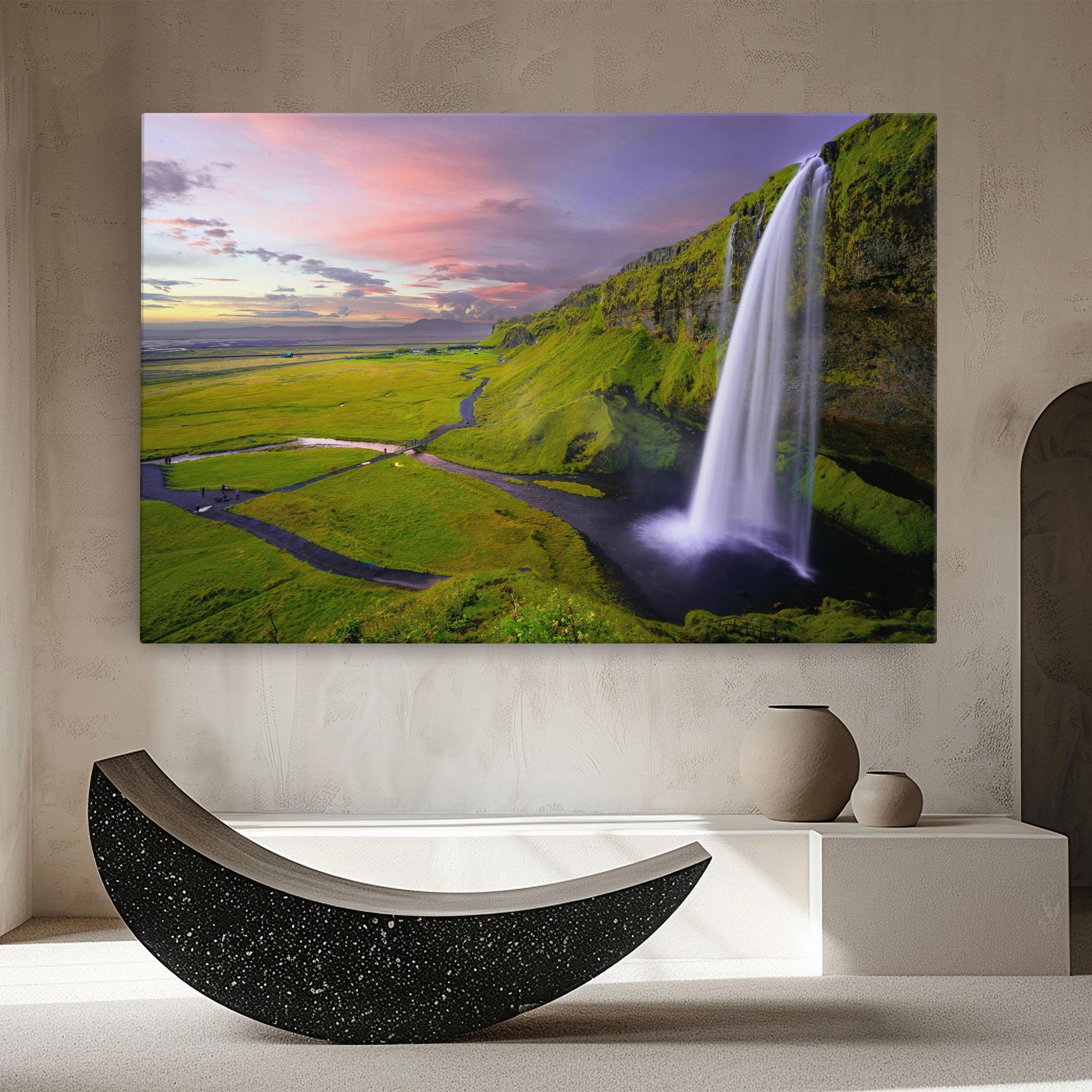 Tablou Canvas Pink Wky Waterfall mockup 8