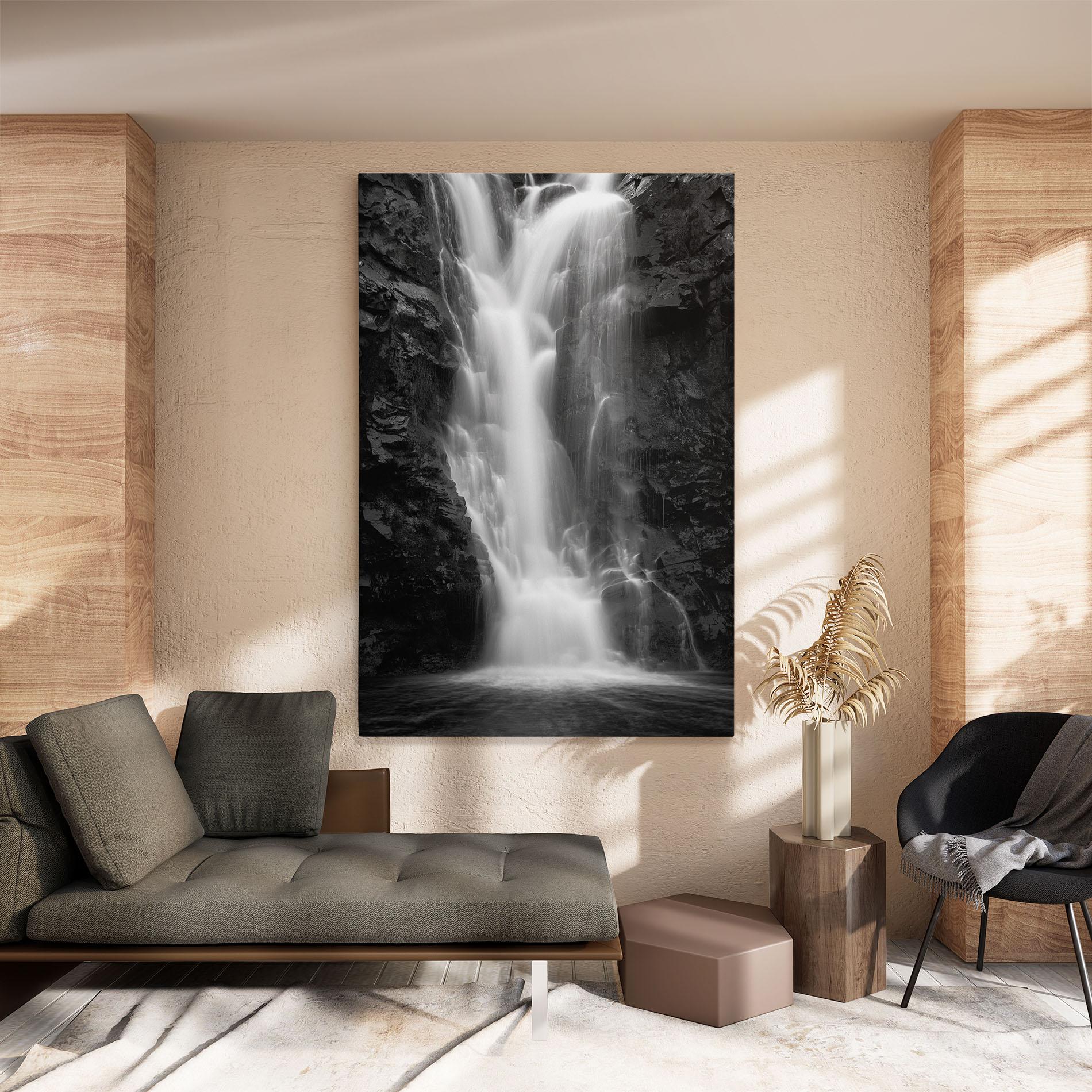 Tablou Canvas Black Rock Waterfall View mockup 8