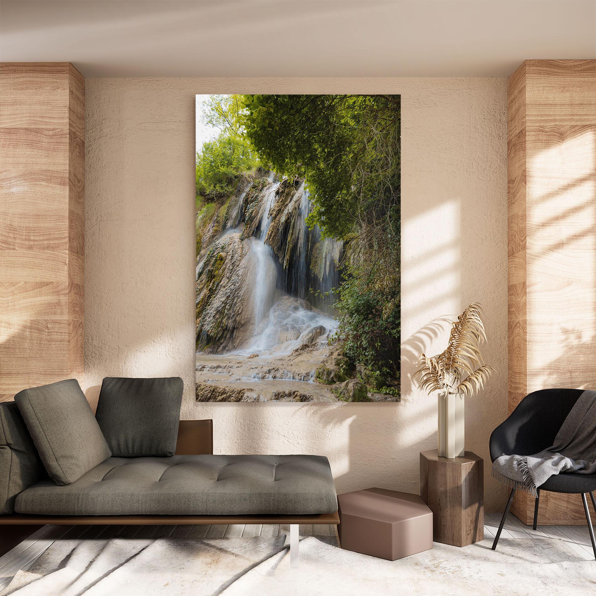 Tablou Canvas Forest Waterfall View mockup 8