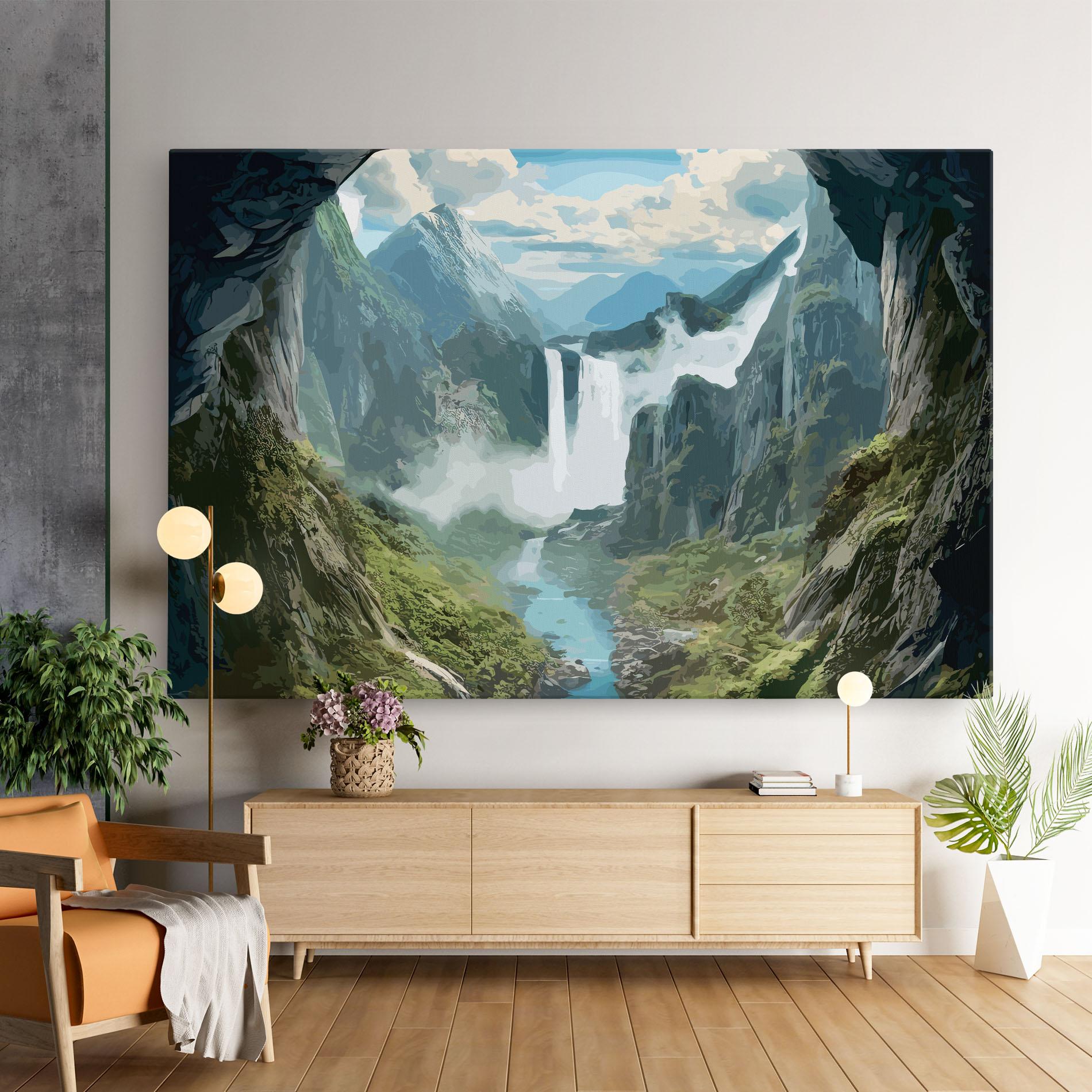 Tablou Canvas Amazing Waterfall mockup 9