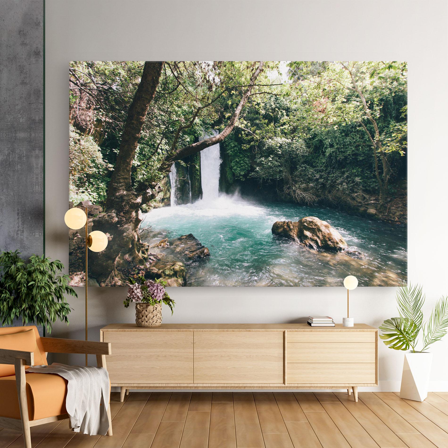 Tablou Canvas Beautiful Blue Waterfall mockup 9