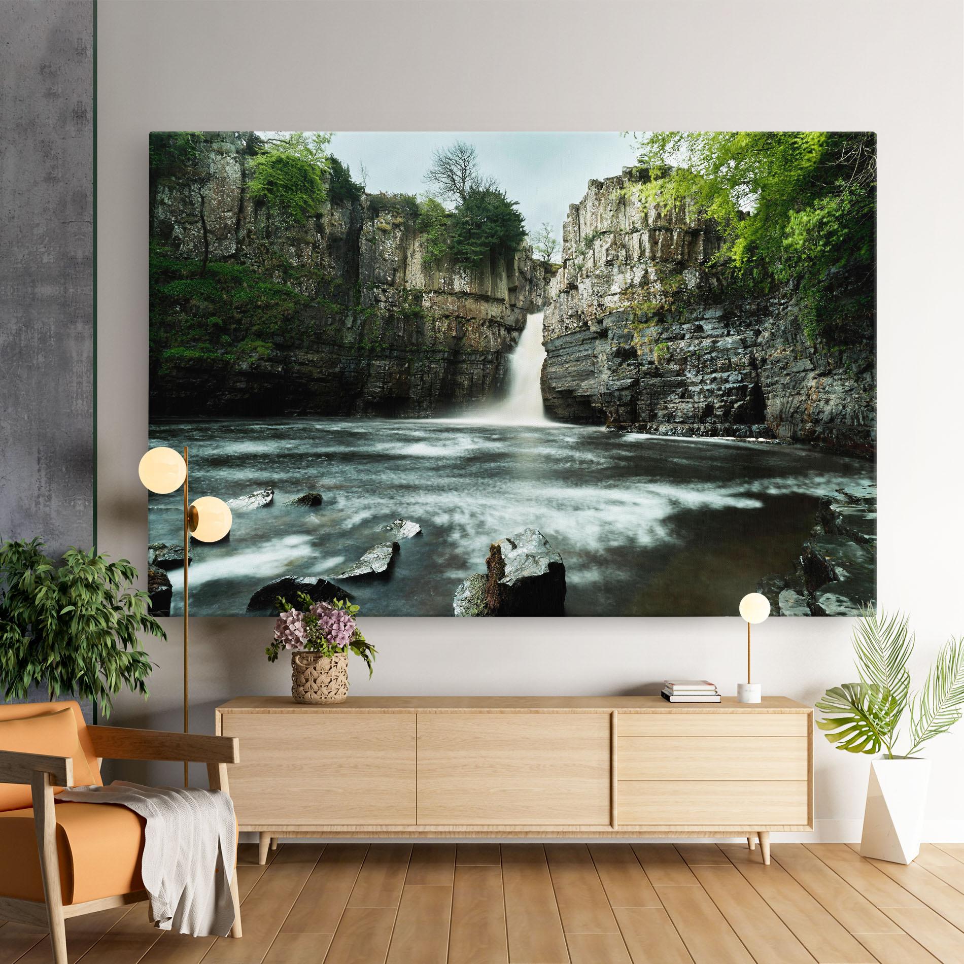 Tablou Canvas Beautiful Water Falling mockup 9