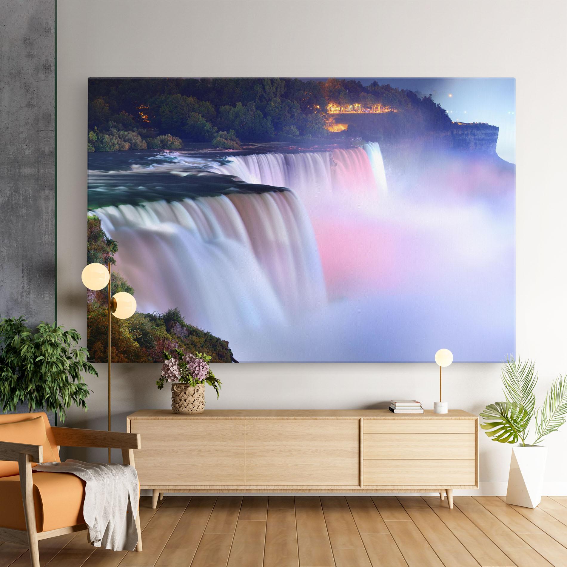 Tablou Canvas Dreamy Purple Waterfall mockup 9