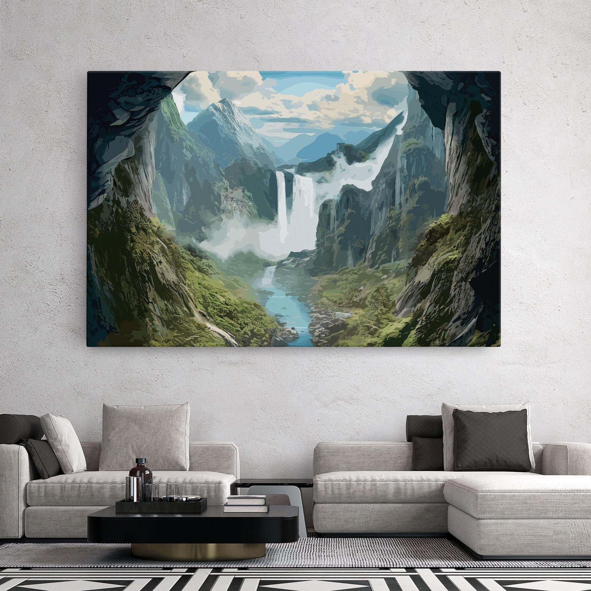 Tablou Canvas Amazing Waterfall mockup 2