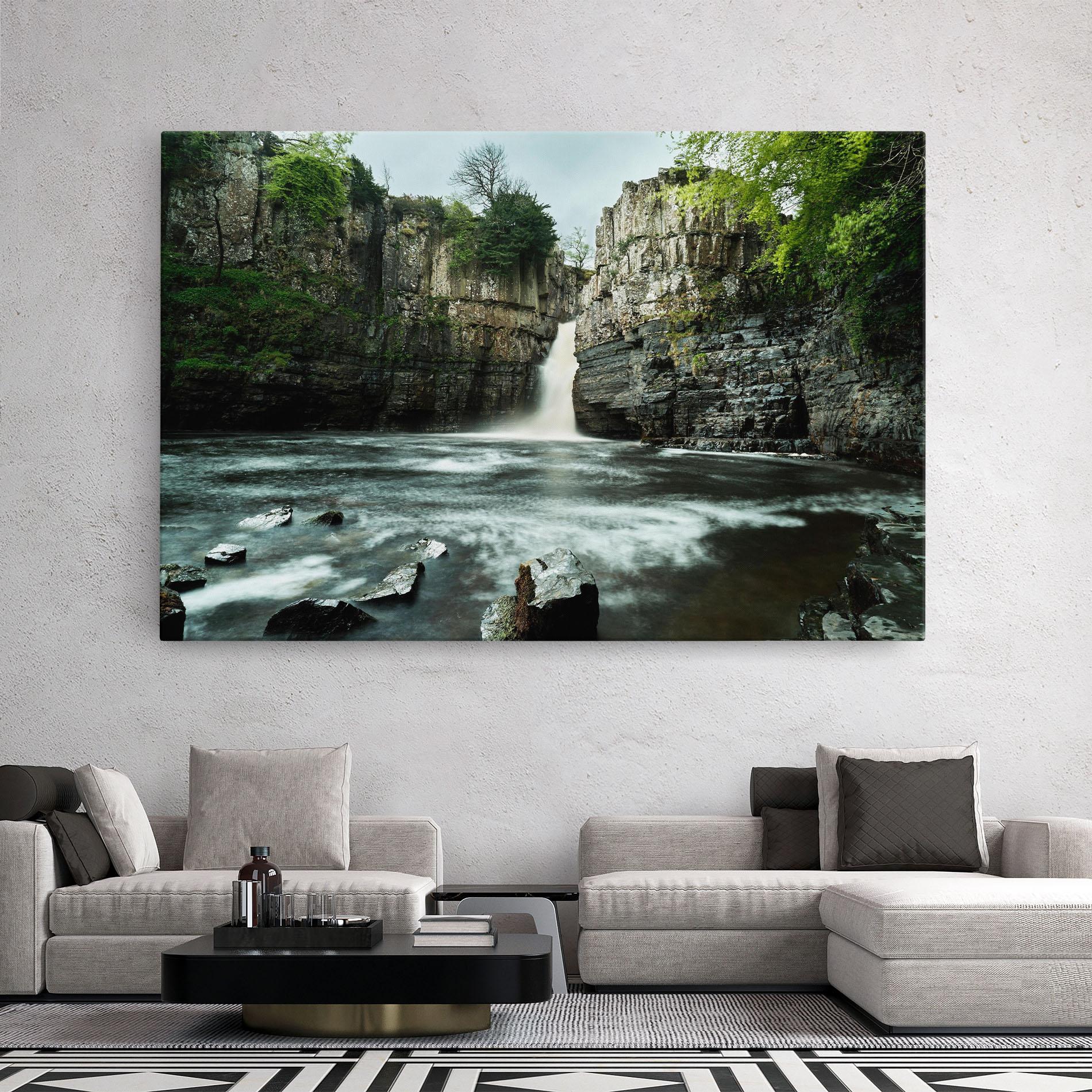 Tablou Canvas Beautiful Water Falling mockup 2