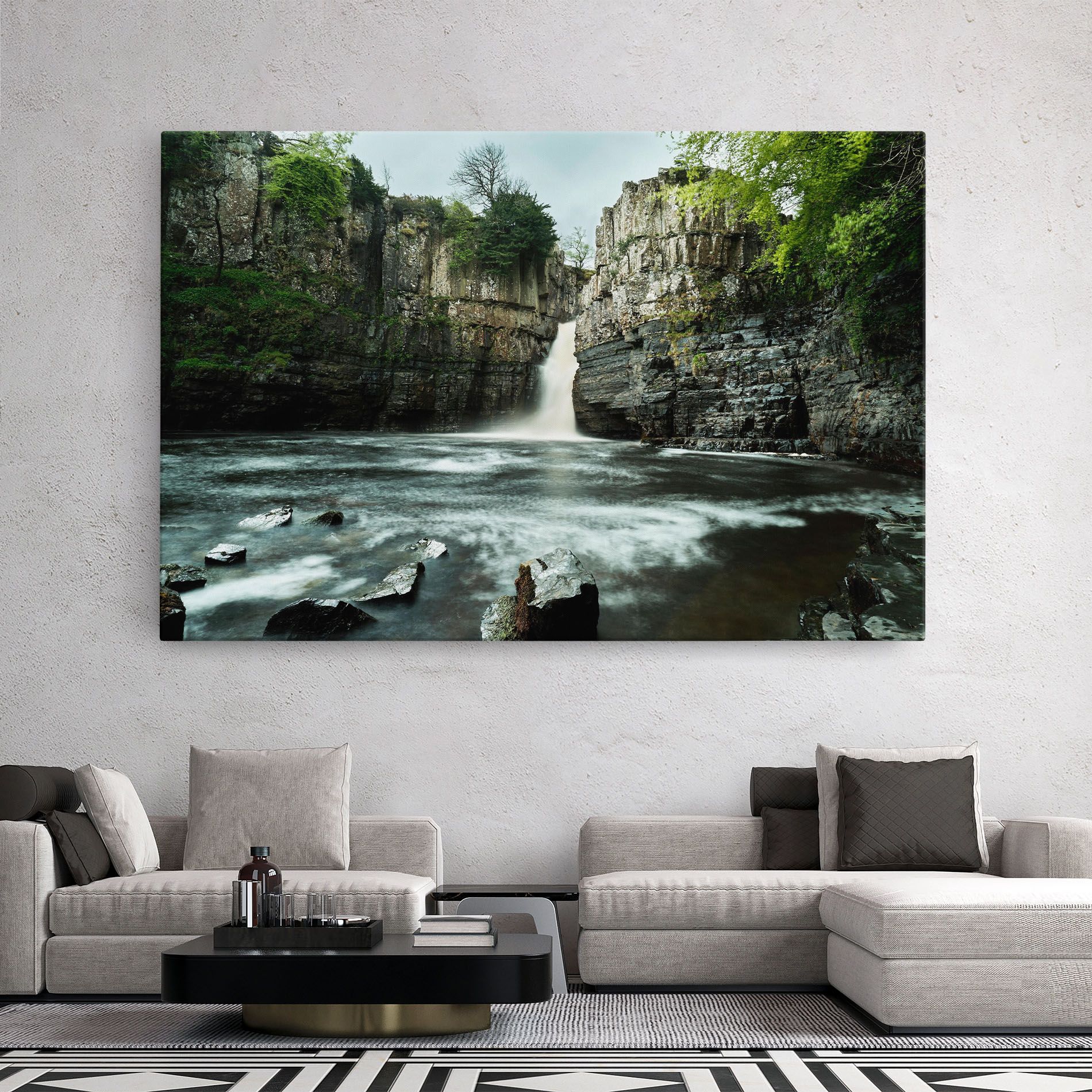 Beautiful Water Falling mockup 2