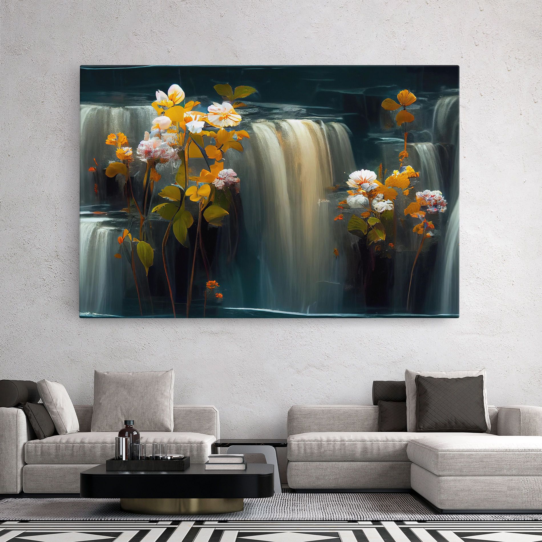 Flowers Waterfall mockup 2