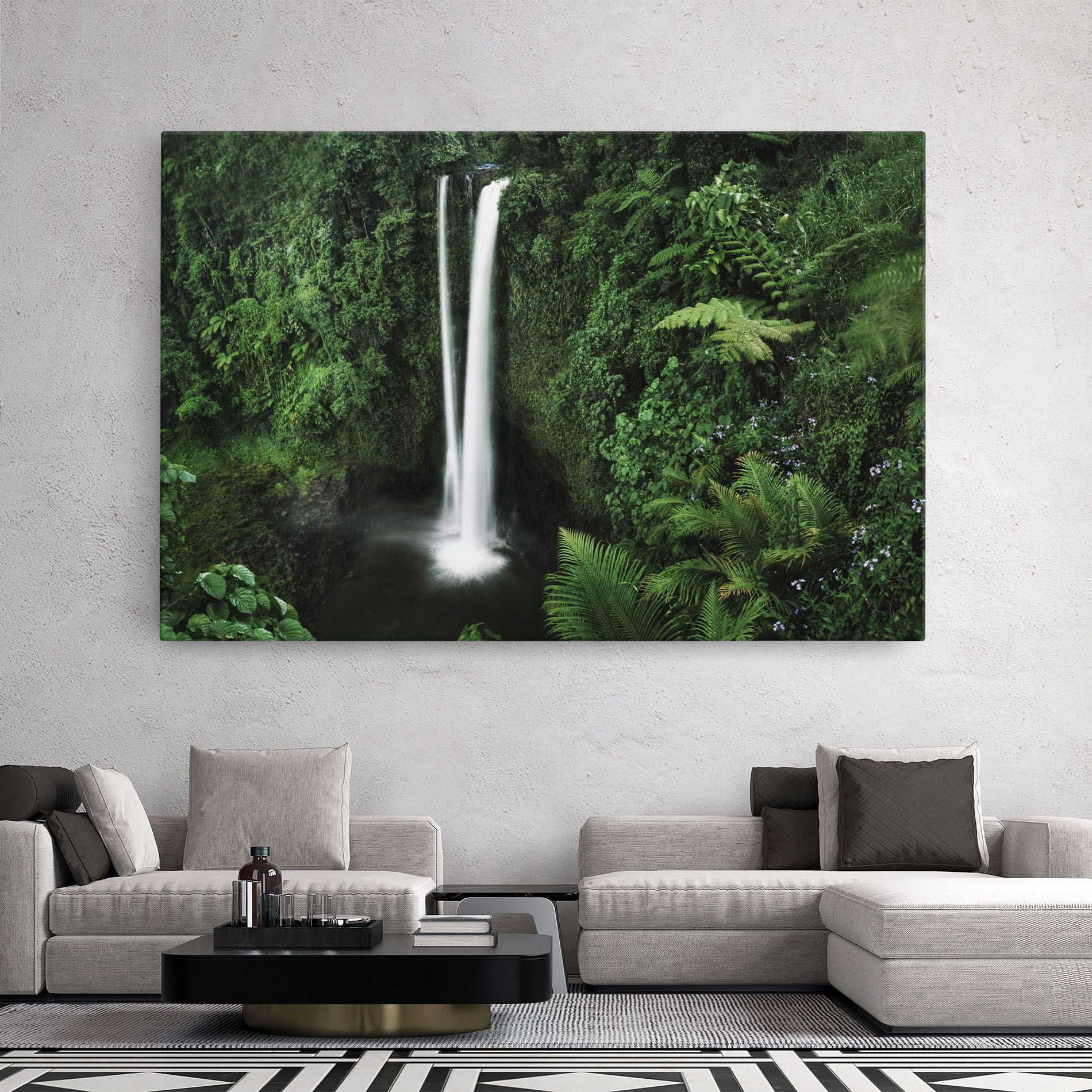 Green Nature Waterfall mockup 2