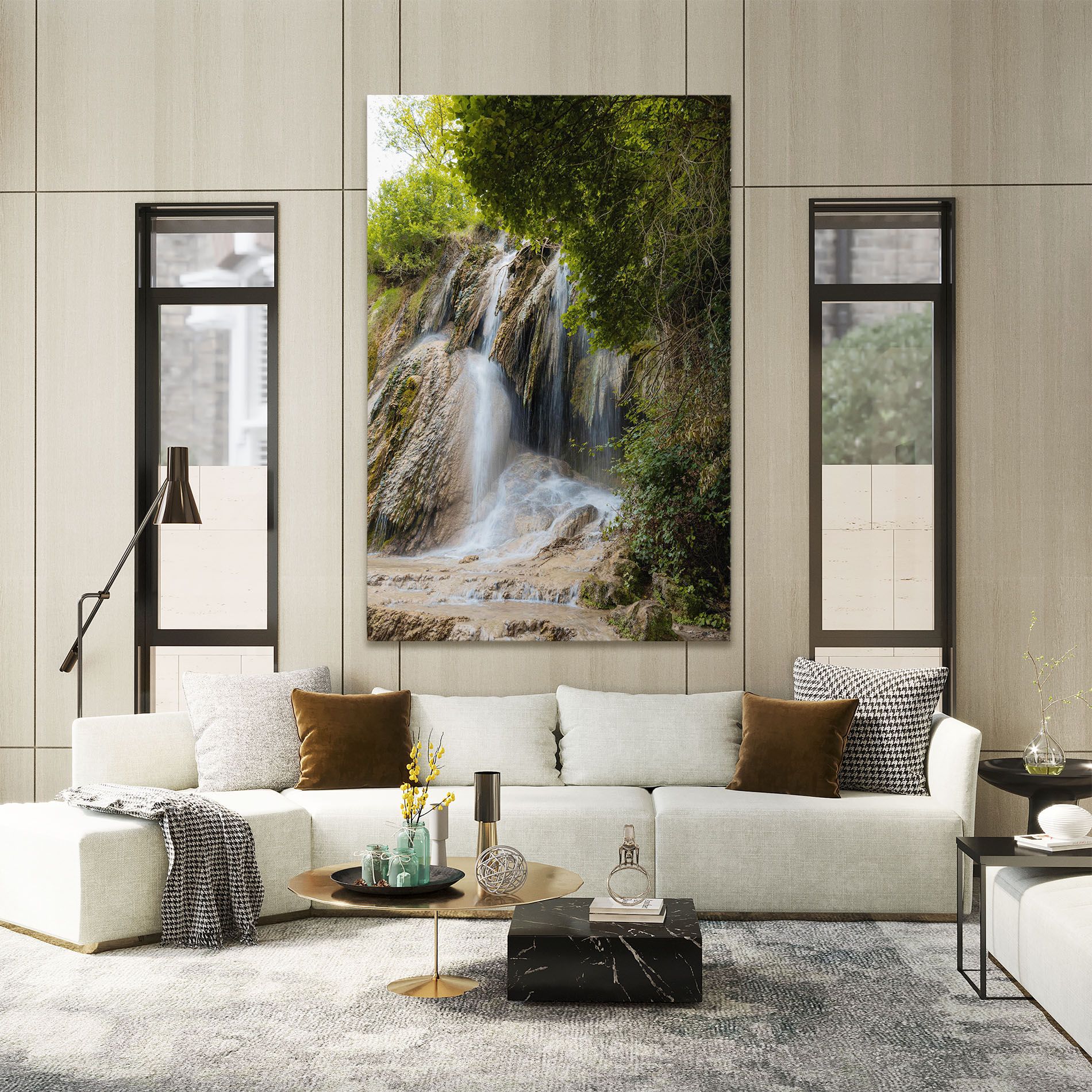 Forest Waterfall View mockup 2