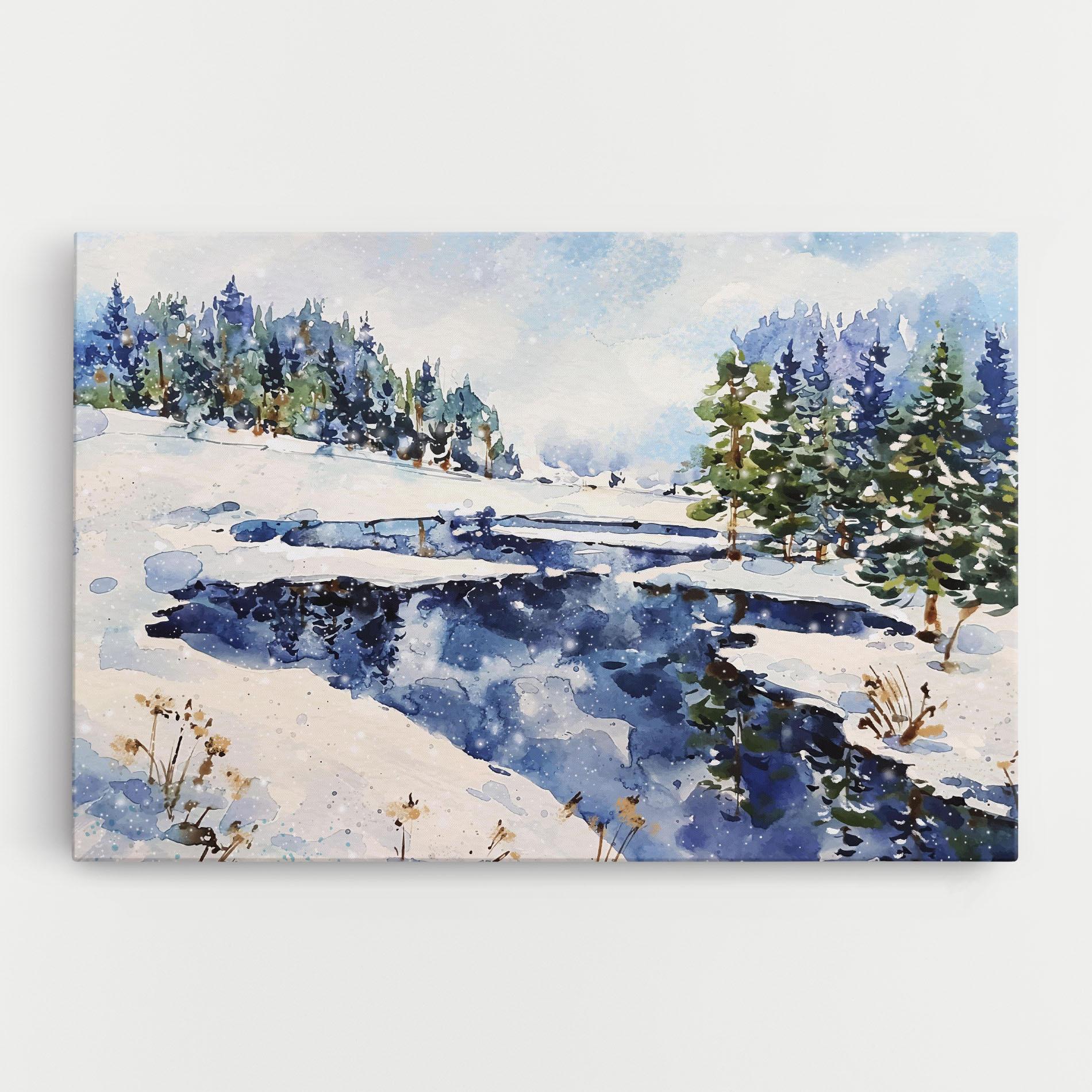 Tablou Canvas Winter Painting mockup 0