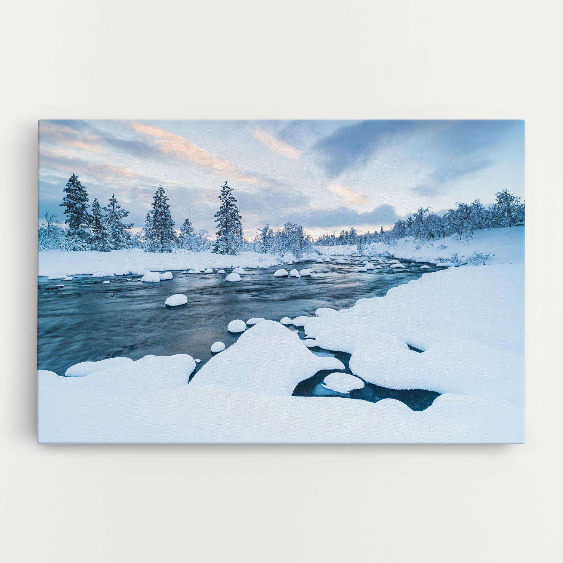 Tablou Canvas Winter River mockup 0