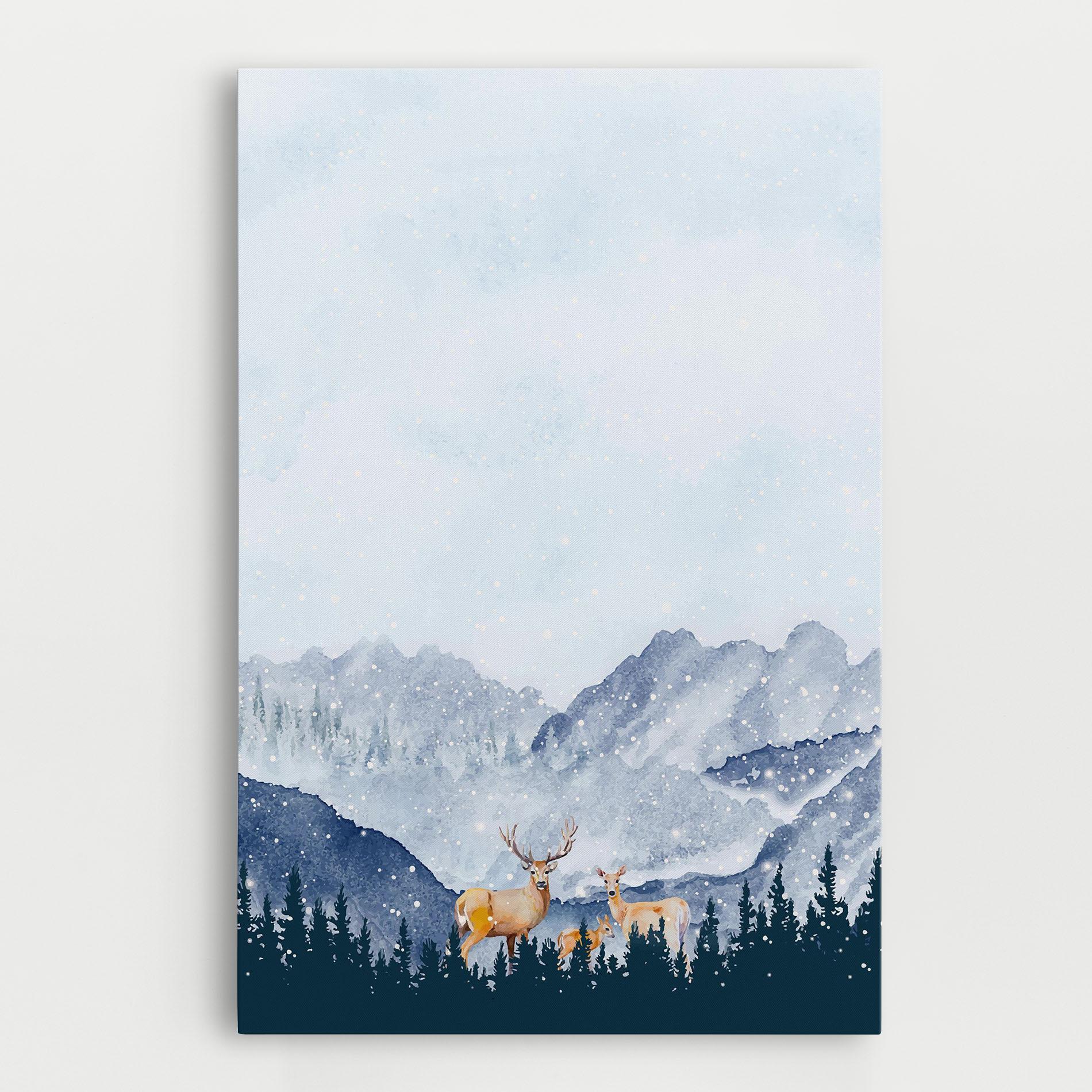 Tablou Canvas Winter Deers mockup 0