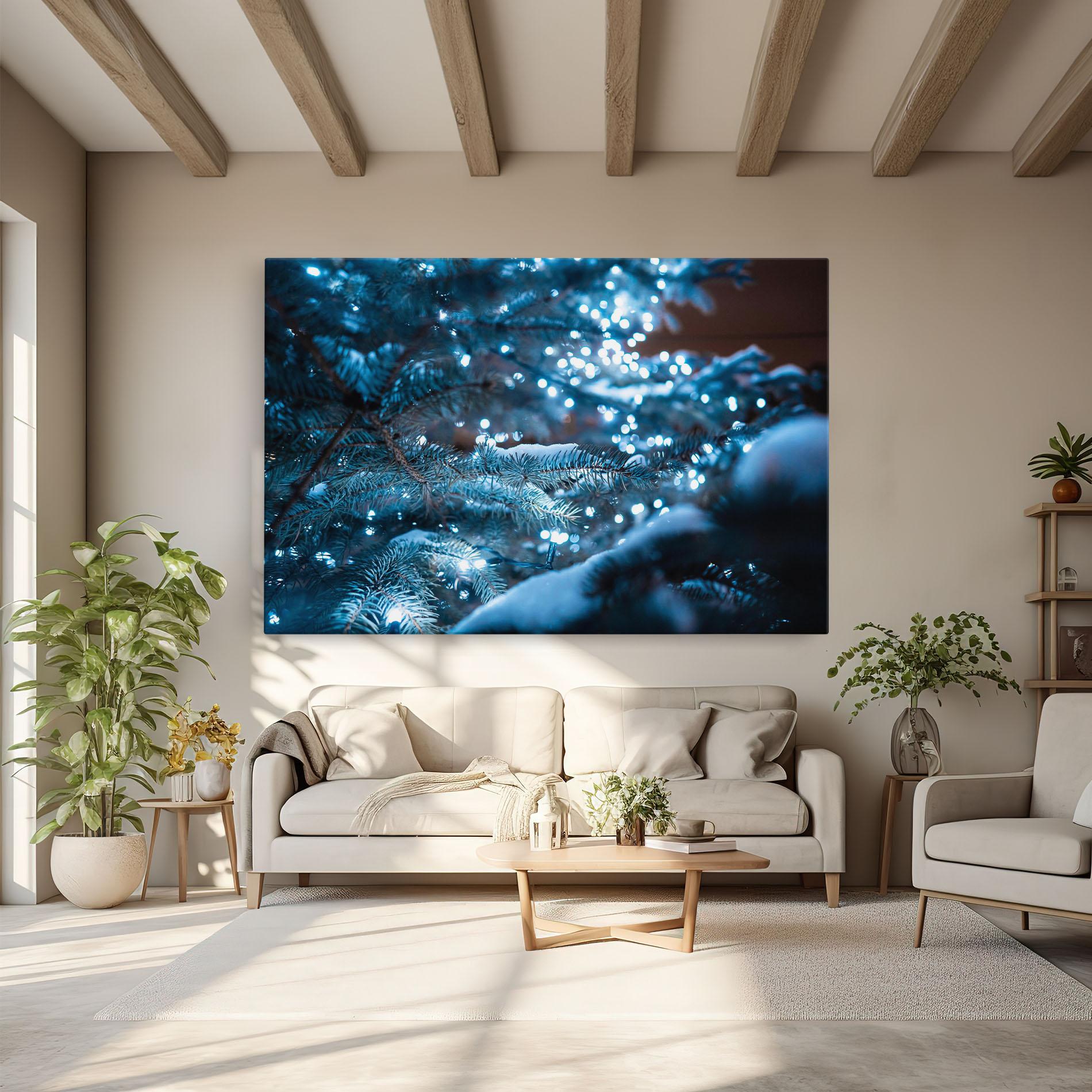 Tablou Canvas Blue Christmas Tree mockup 6