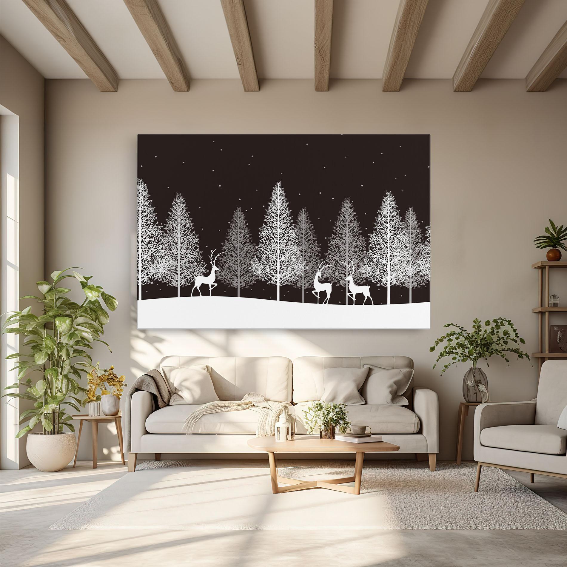 Tablou Canvas Brown Sky Winter mockup 6