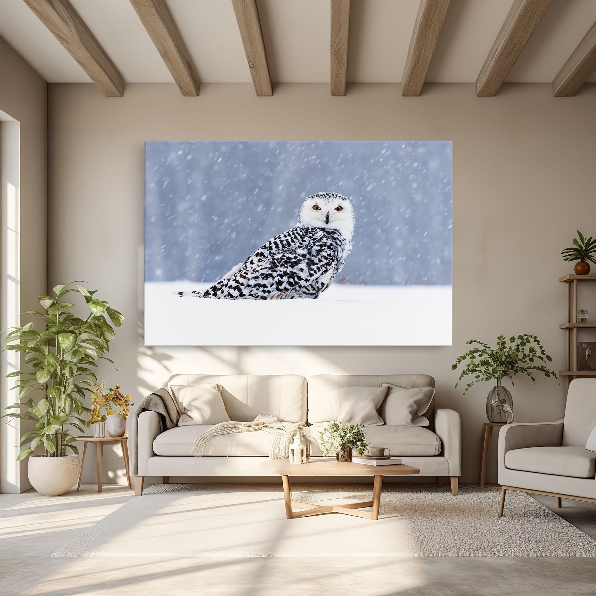Tablou Canvas Snow Owl mockup 6