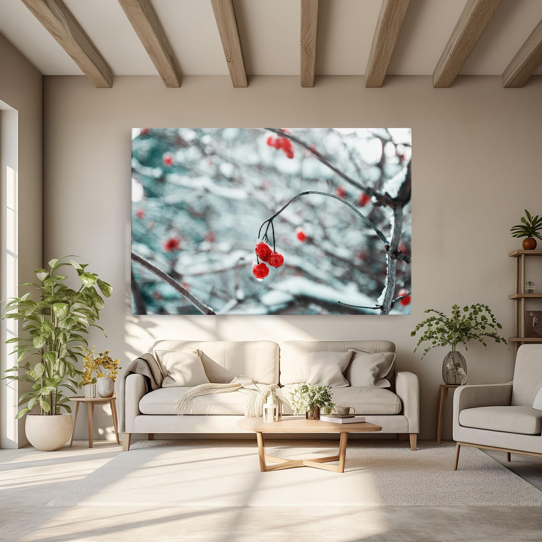 Tablou Canvas Snow Red Fruits mockup 6