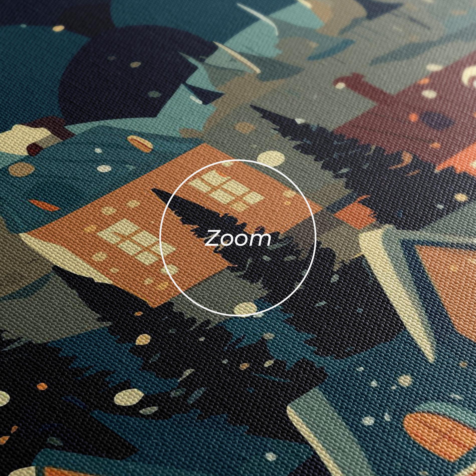 Tablou Canvas Winter View Houses mockup 3