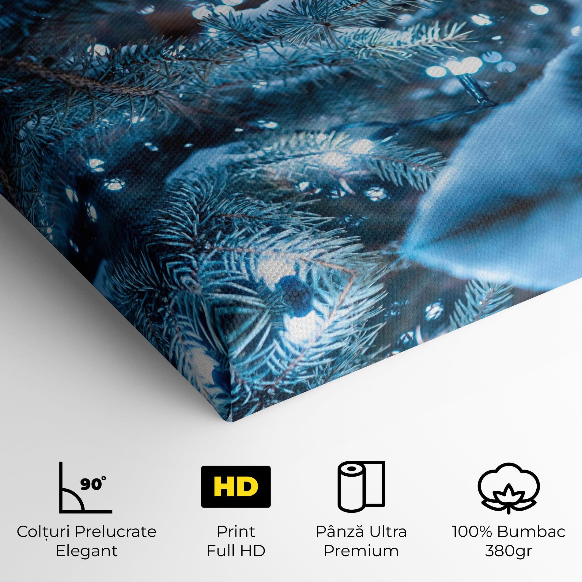 Tablou Canvas Blue Christmas Tree mockup 4
