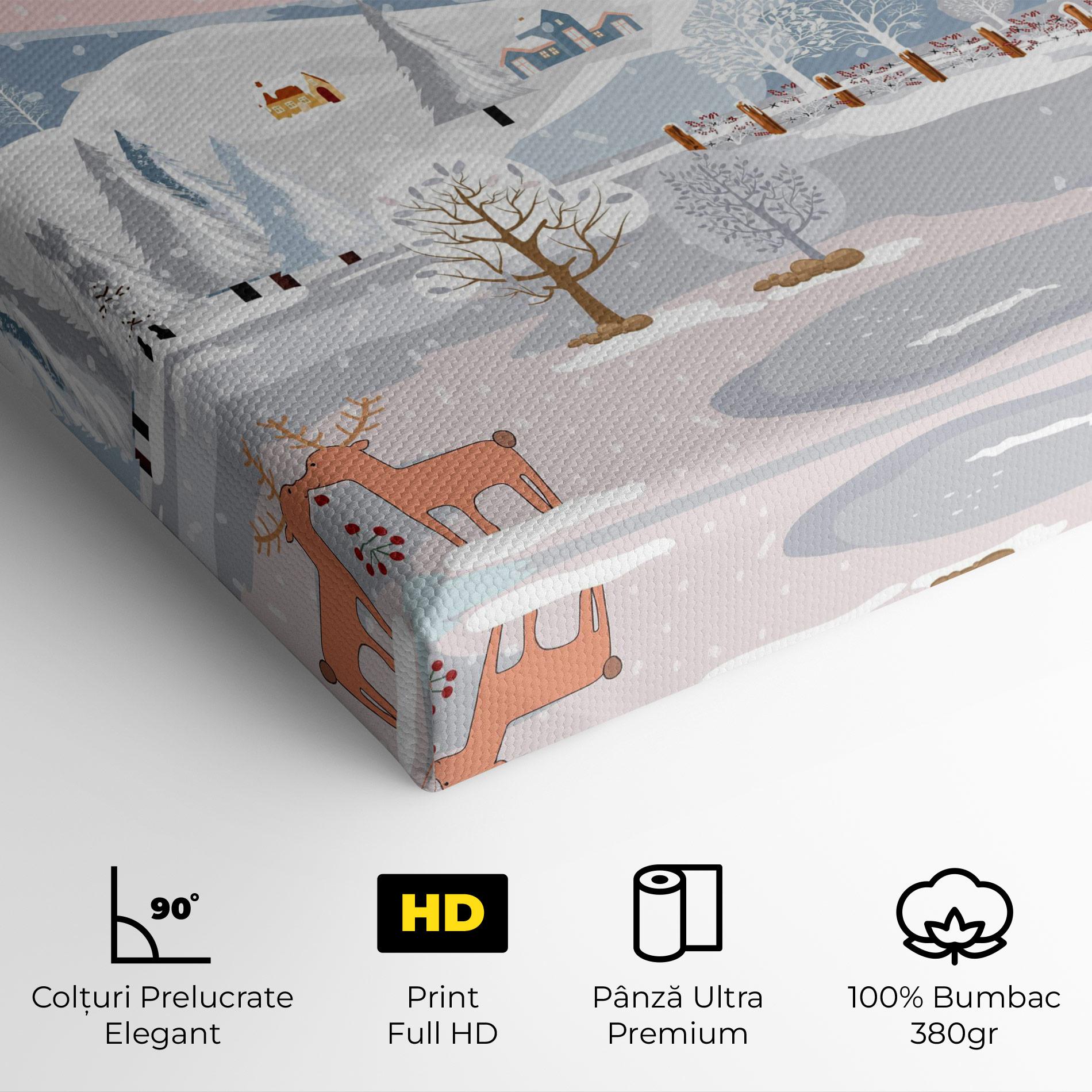 Tablou Canvas Pink Sky Winter mockup 4
