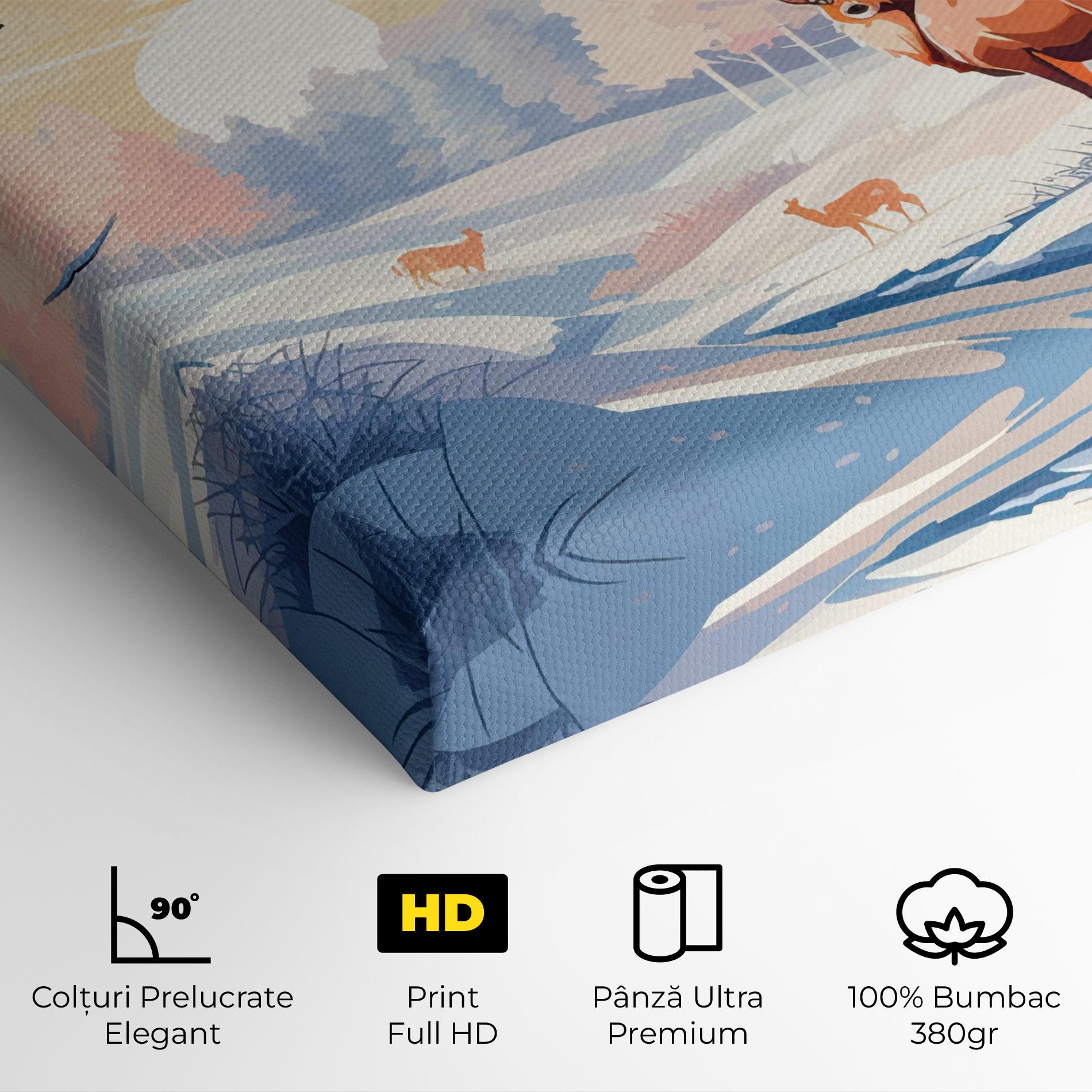 Tablou Canvas Winter Deer Art mockup 4