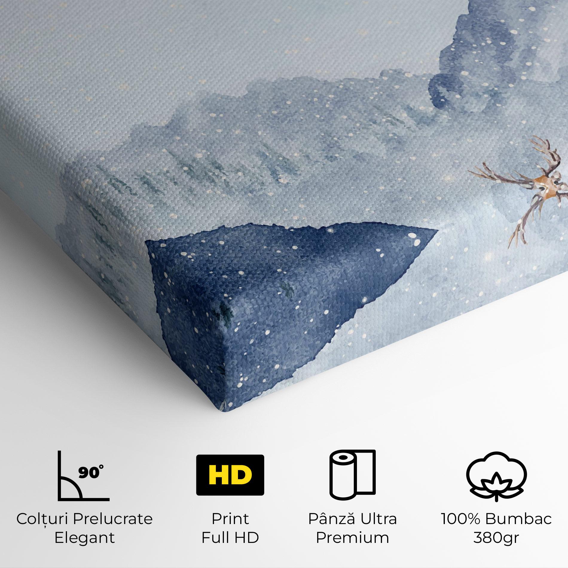 Tablou Canvas Winter Deers mockup 4