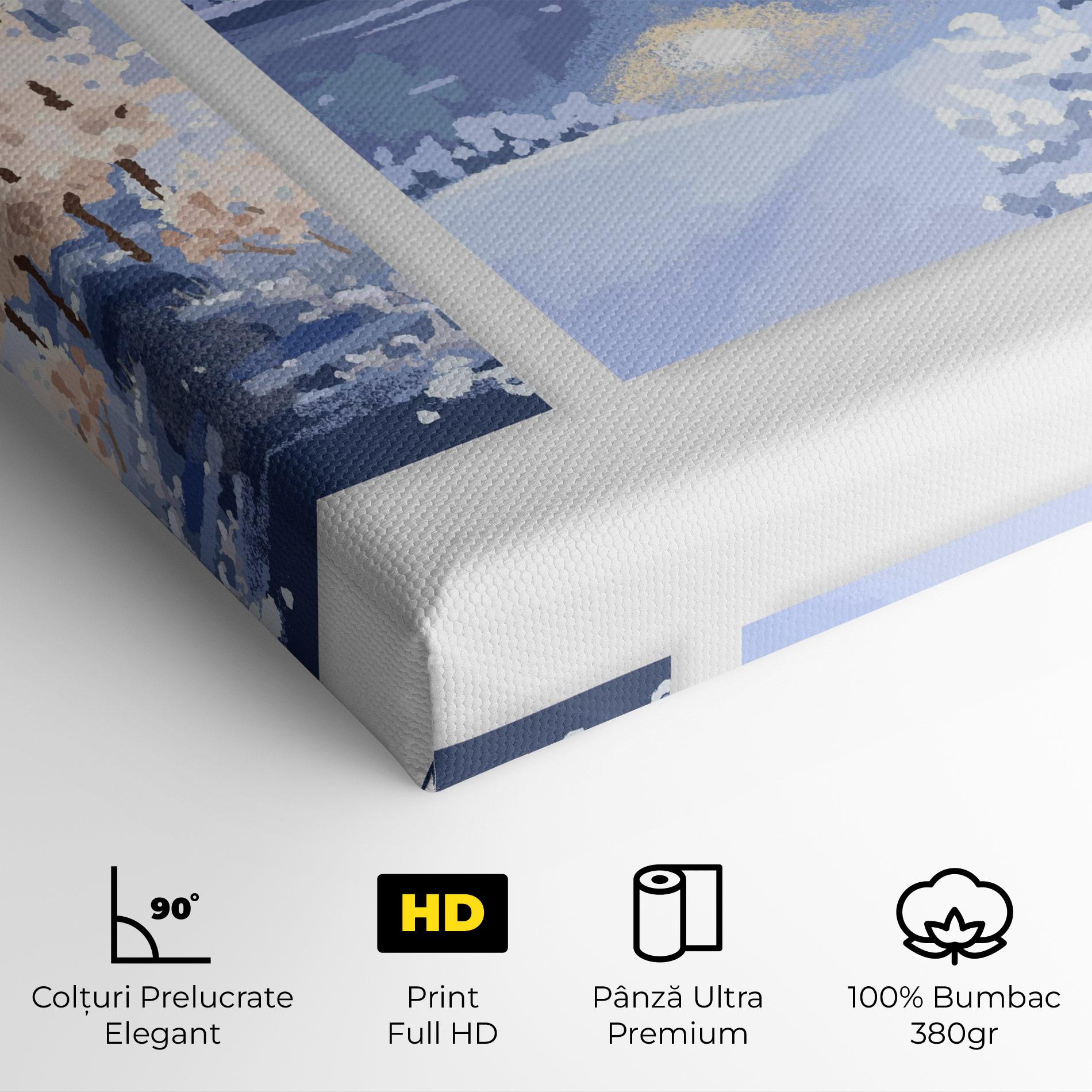 Tablou Canvas Winter_landscape_with_forest_and_field_vector_illustration14 mockup 4