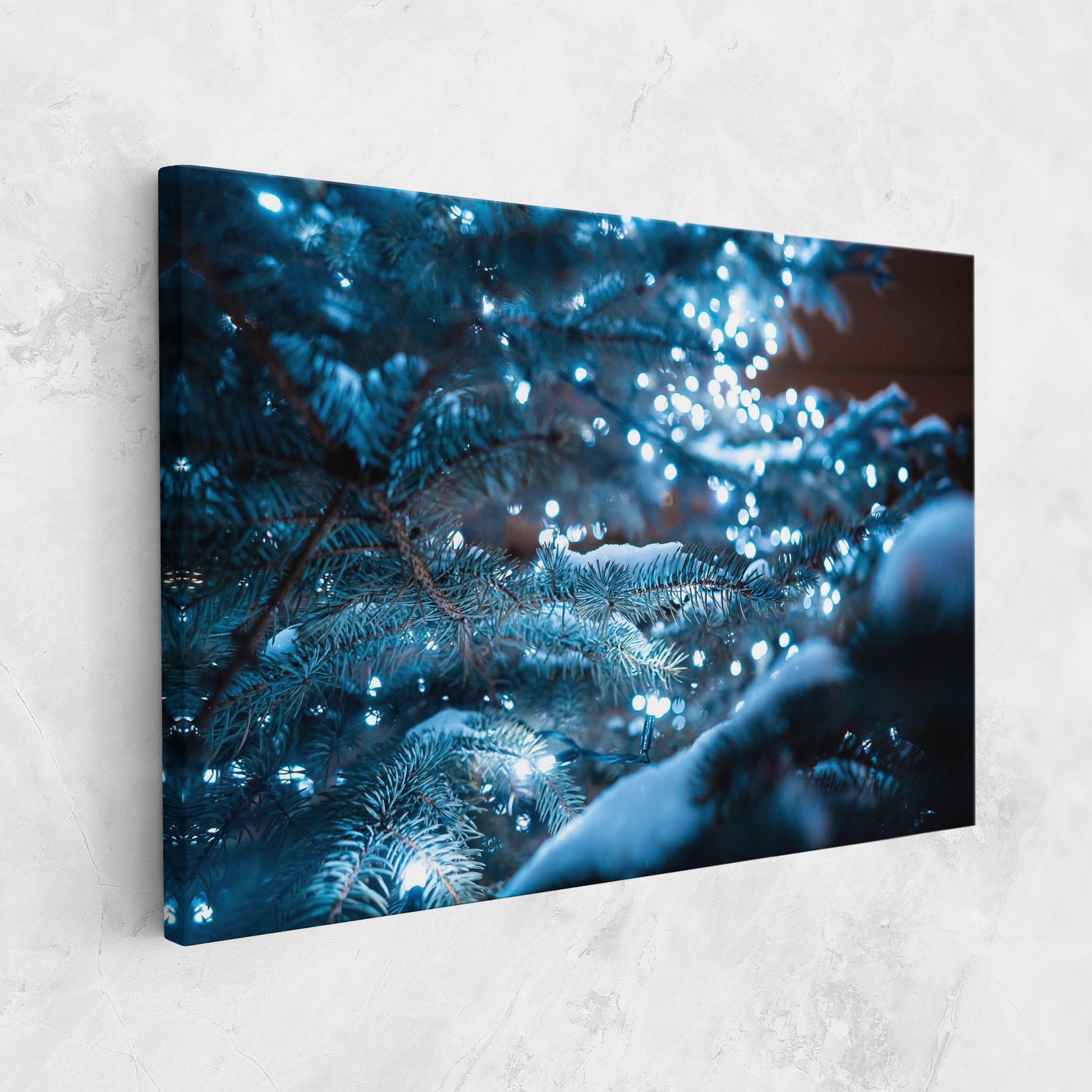 Tablou Canvas Blue Christmas Tree mockup 1