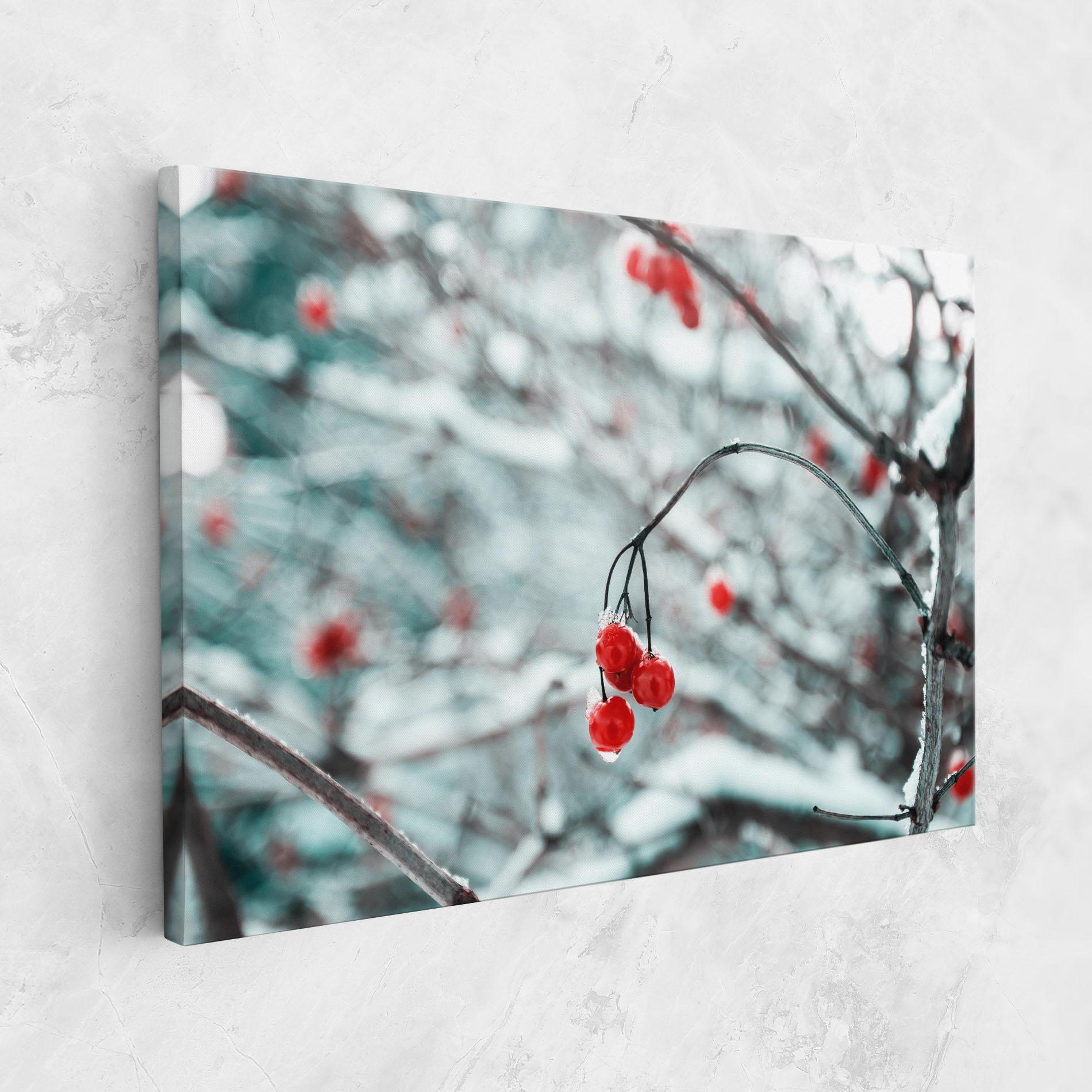 Tablou Canvas Snow Red Fruits mockup 1