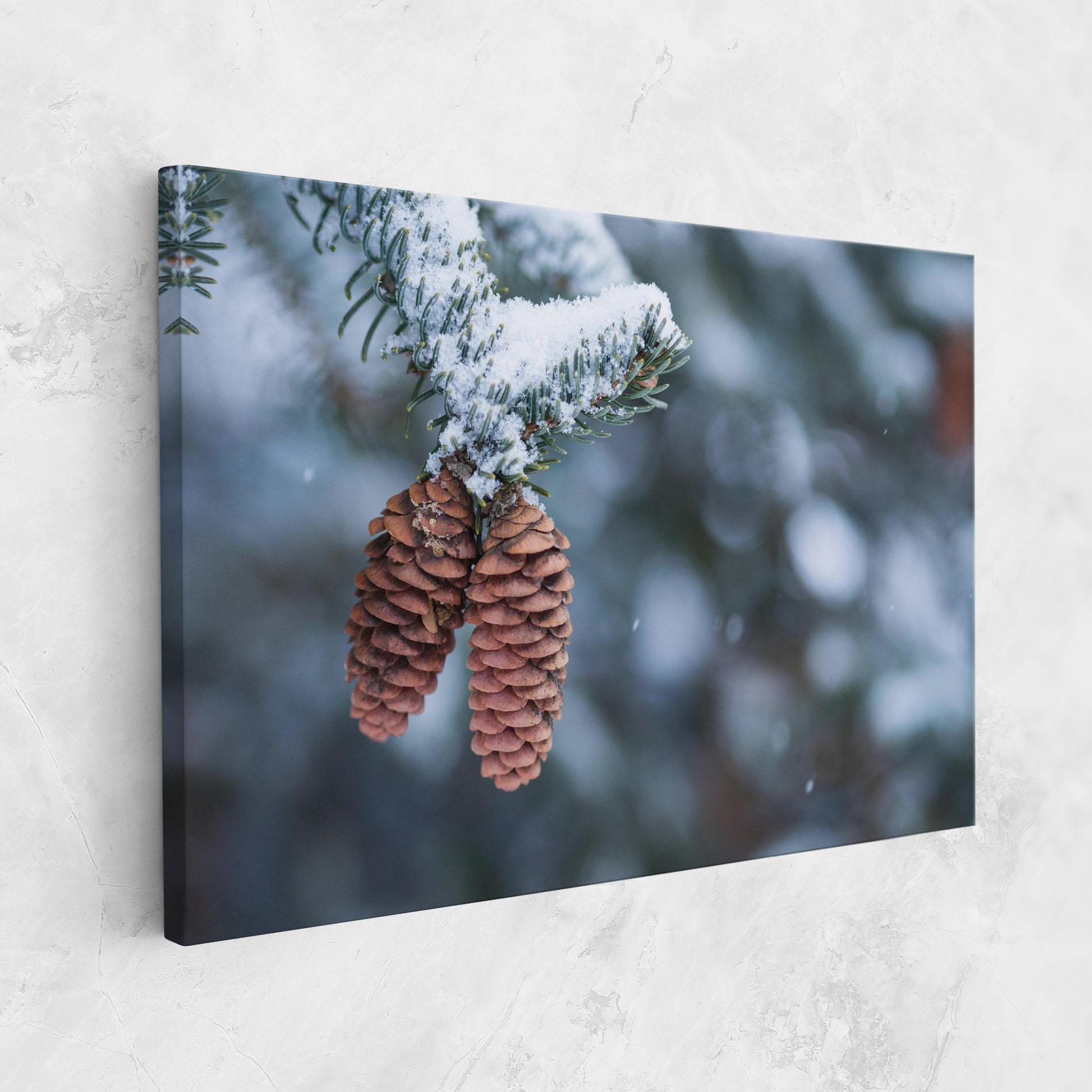 Tablou Canvas Winter Cones mockup 1