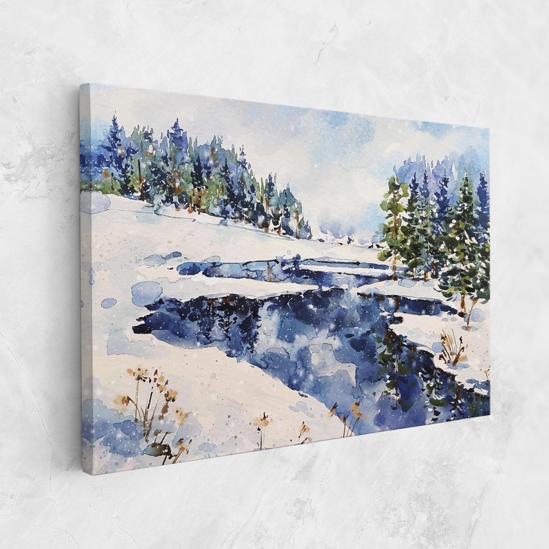 Tablou Canvas Winter Painting mockup 1