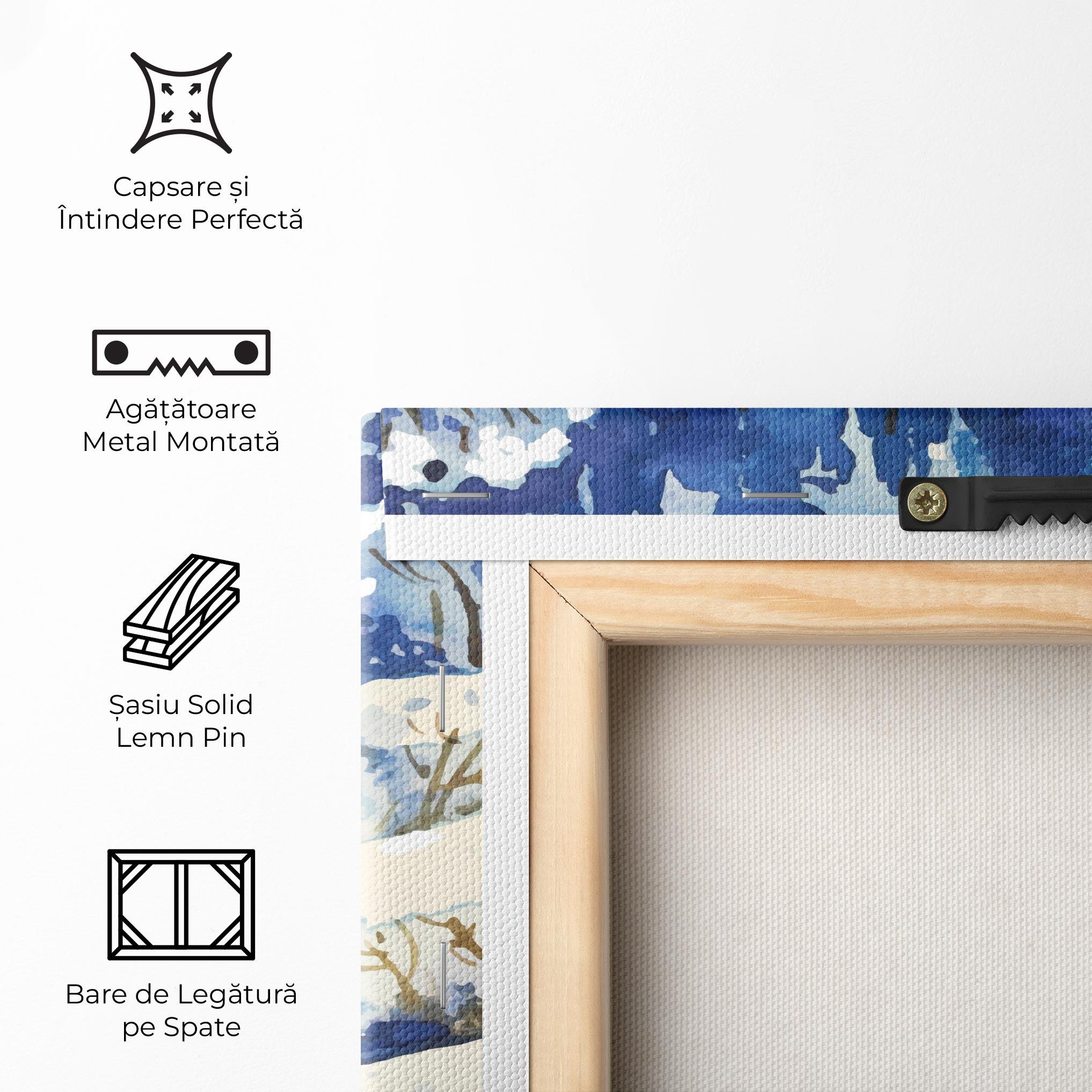 Tablou Canvas Blue Trees Winter mockup 5