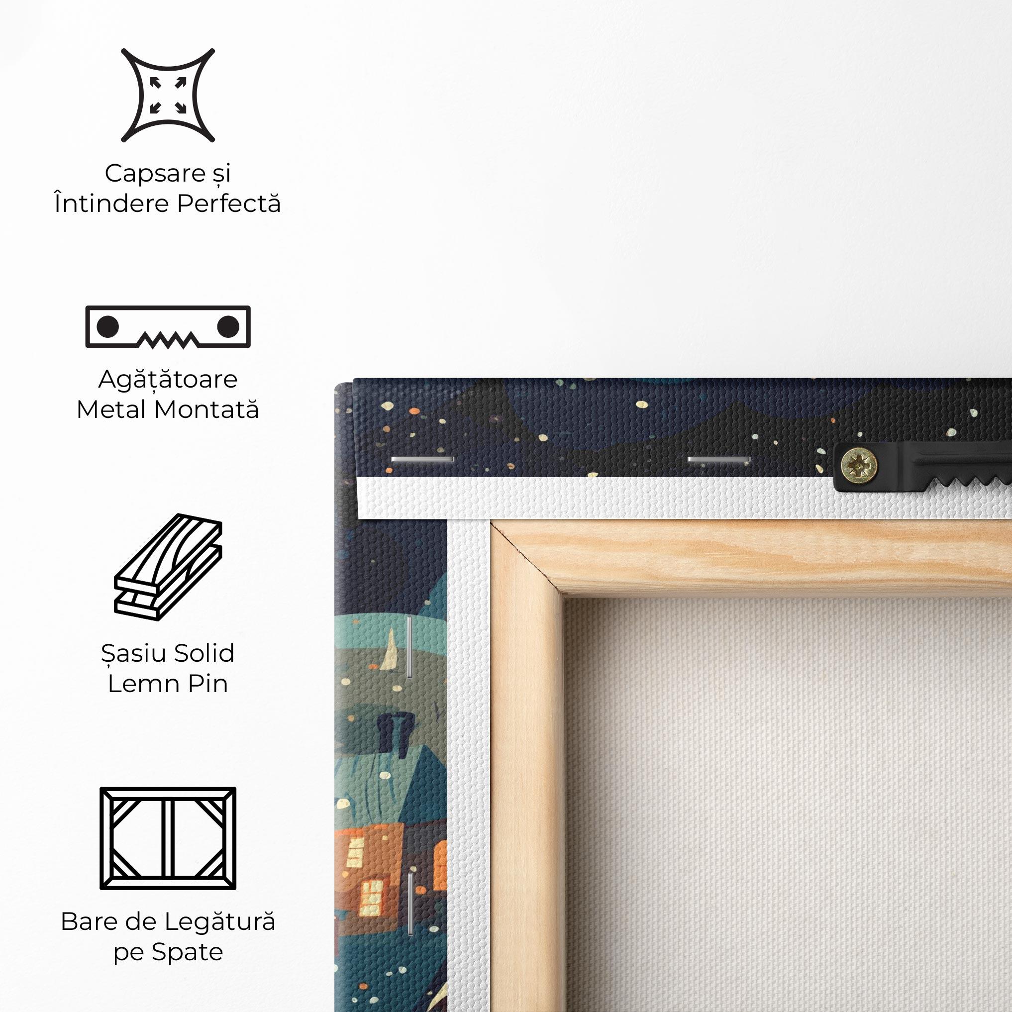 Tablou Canvas Winter View Houses mockup 5