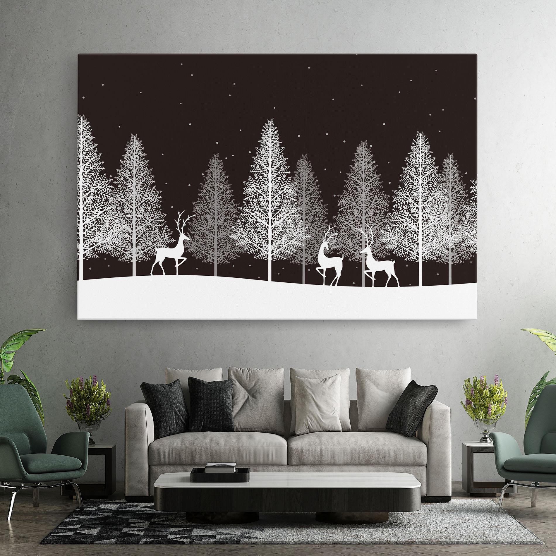 Tablou Canvas Brown Sky Winter mockup 7