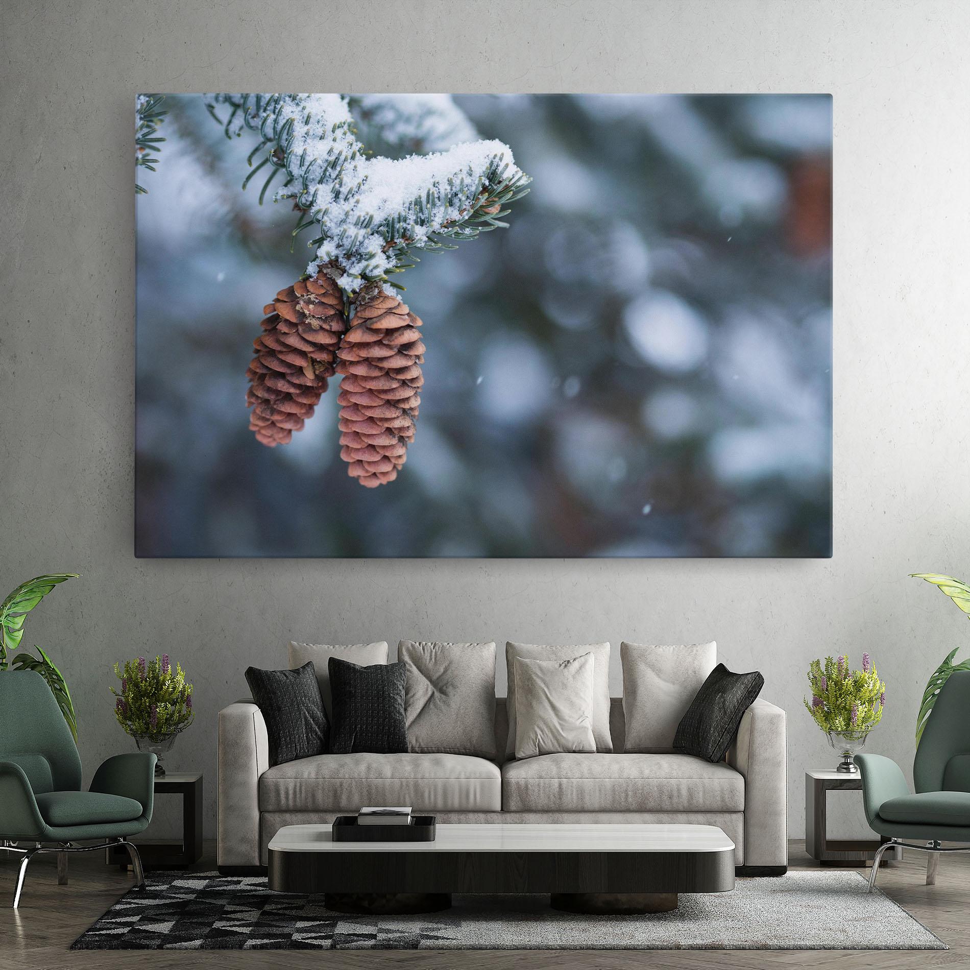 Tablou Canvas Winter Cones mockup 7