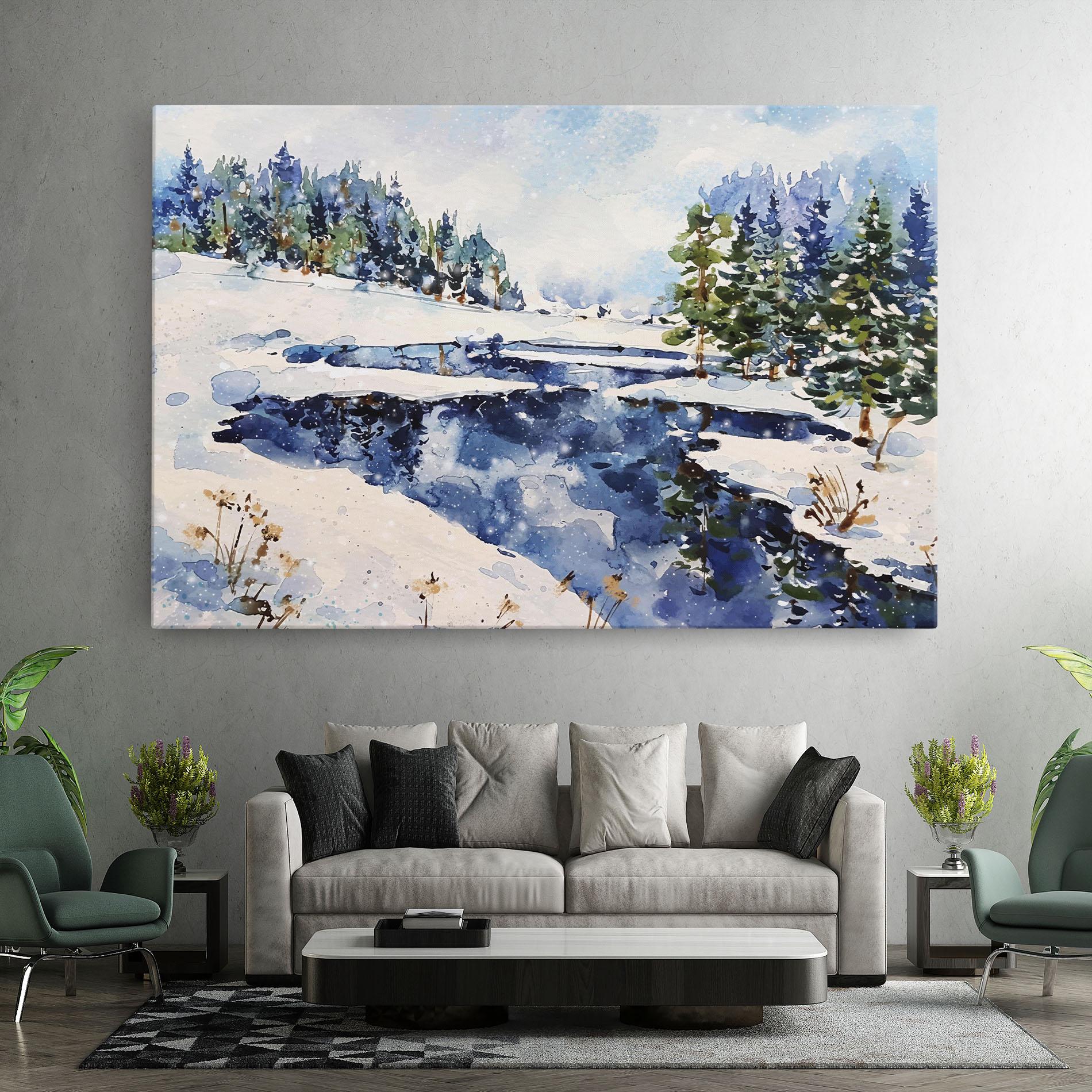 Tablou Canvas Winter Painting mockup 7