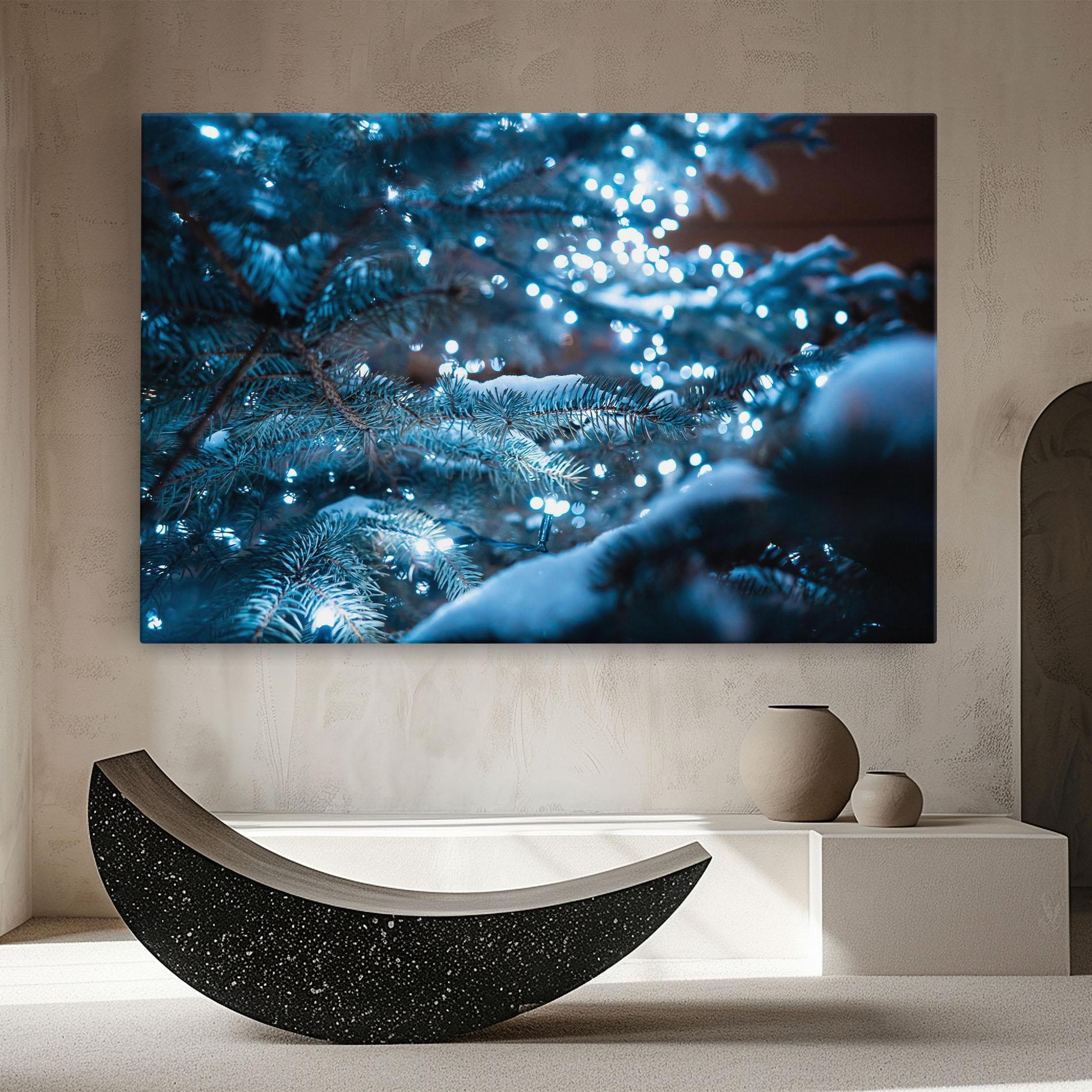 Tablou Canvas Blue Christmas Tree mockup 8