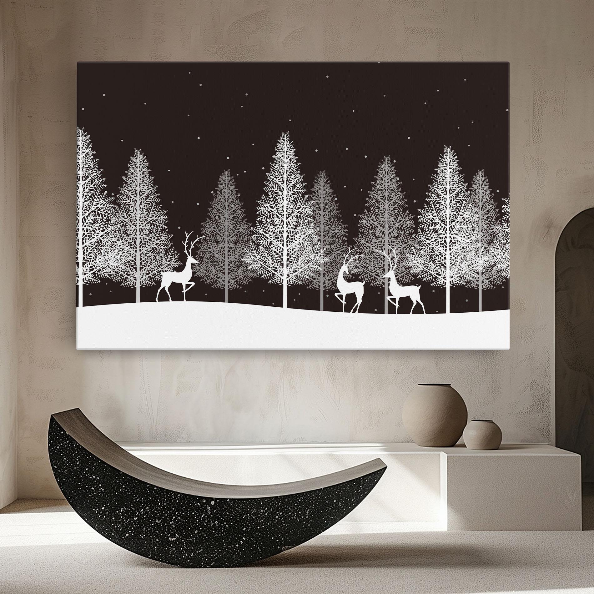 Tablou Canvas Brown Sky Winter mockup 8